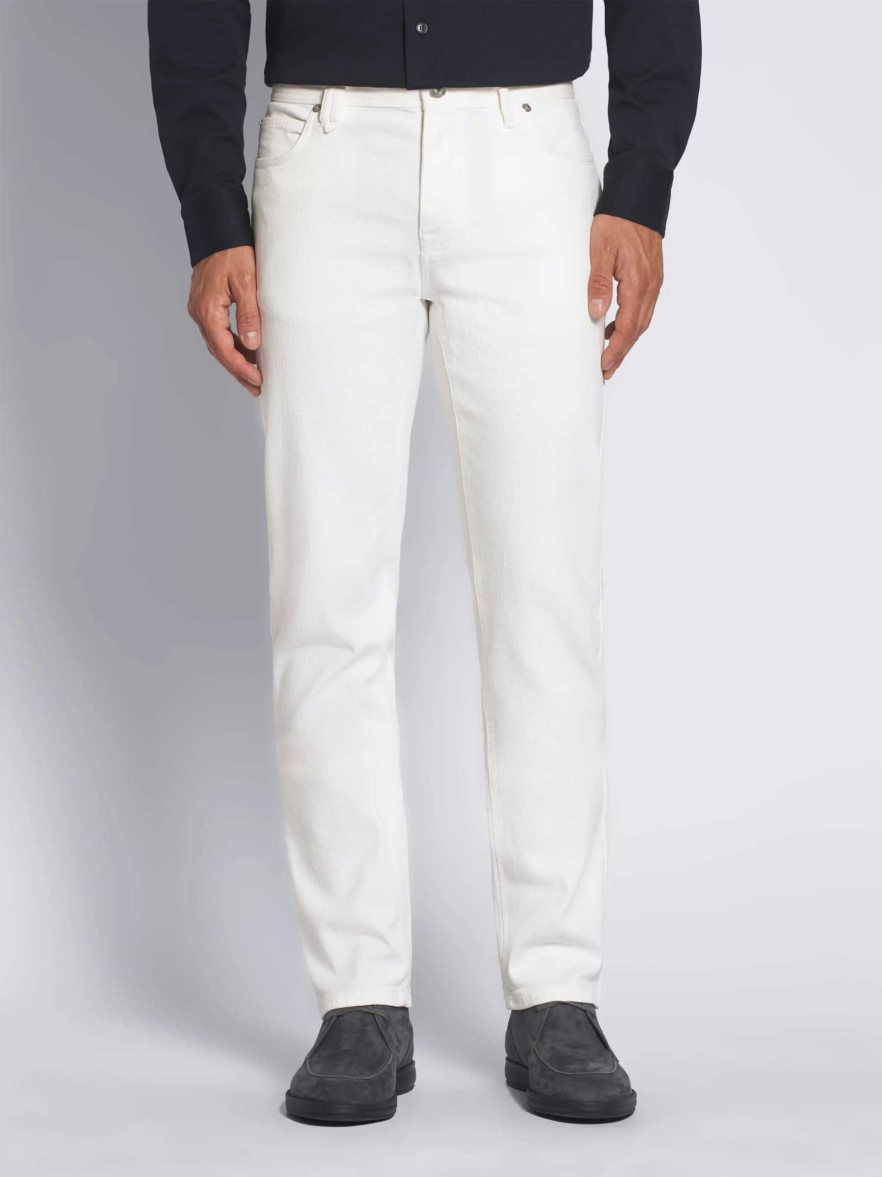 Outlet online Brioni Hombre Jeans Rectos Chamonix color Blanco sku 522-002888 02 - Foto 2