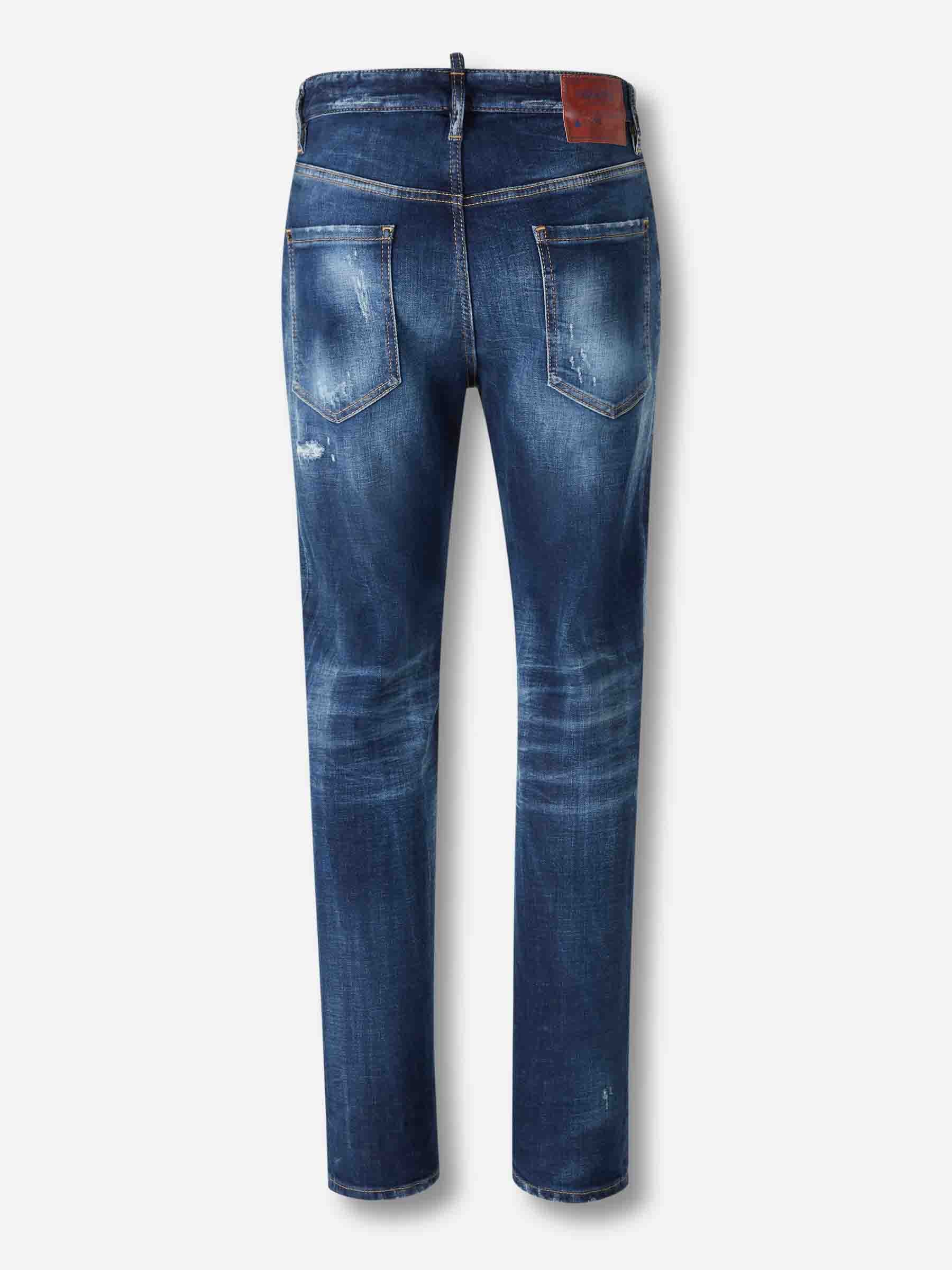 Outlet online Dsquared2 Hombre Jeans Doble Cintura color Azul Denim Oscuro sku 522-002918 01 - Foto 2