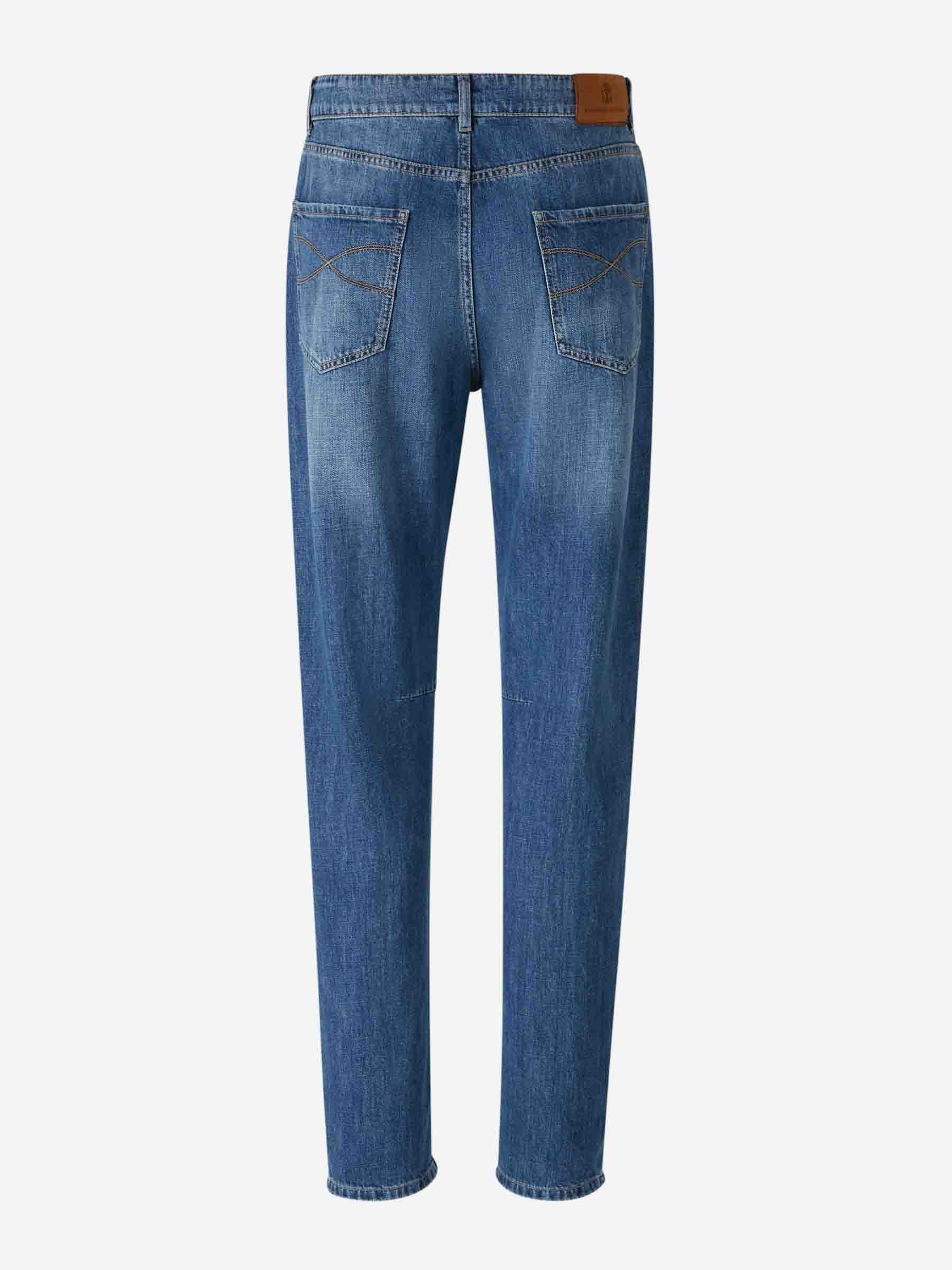 Outlet online Brunello Cucinelli Hombre Jeans Rectos Leisure color Azul Denim sku 522-002944 01 - Foto 2