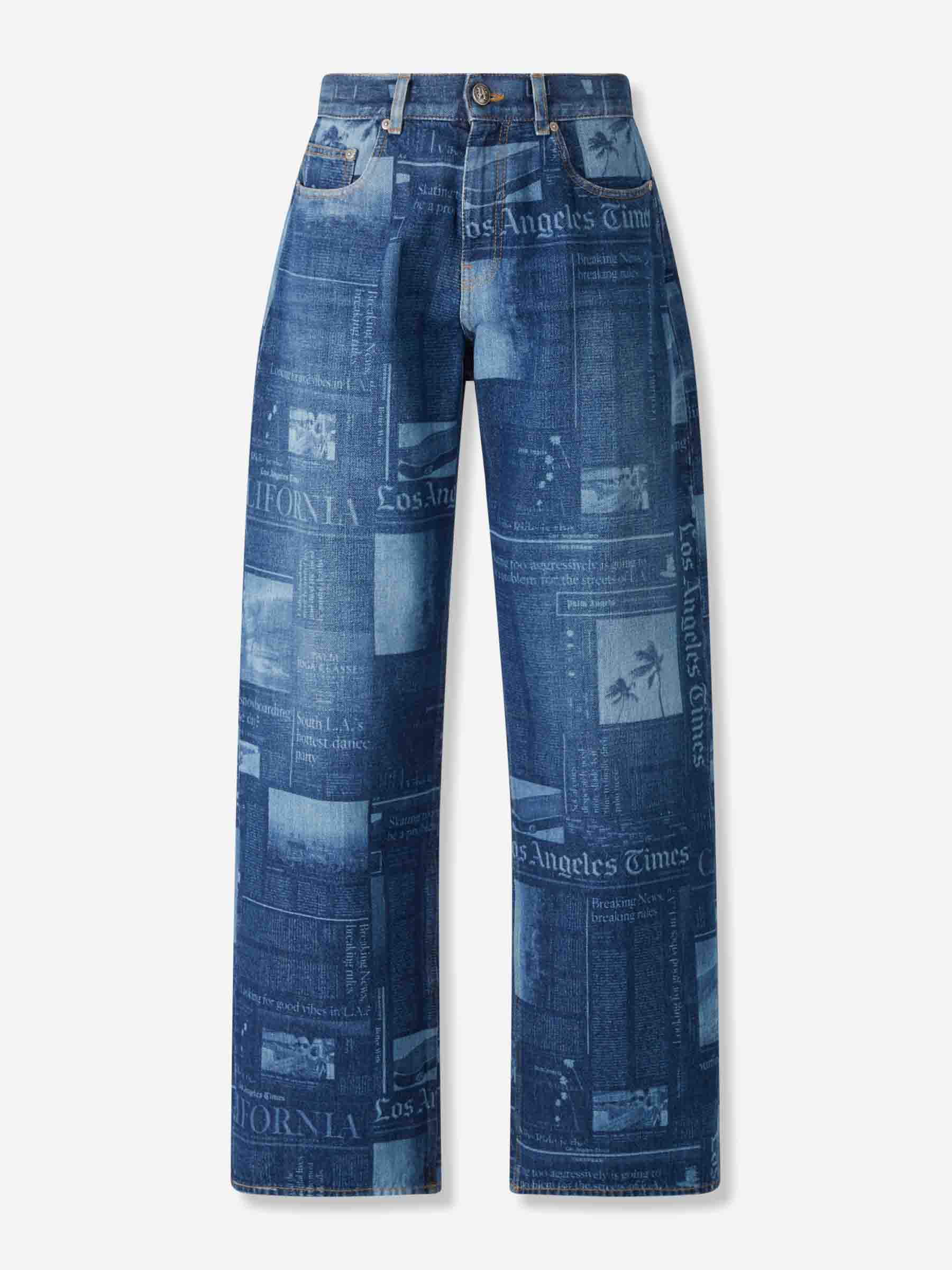 Outlet online Palm Angels Hombre Jeans News Loose color Azul Denim sku 522-002969 01 - Foto 1