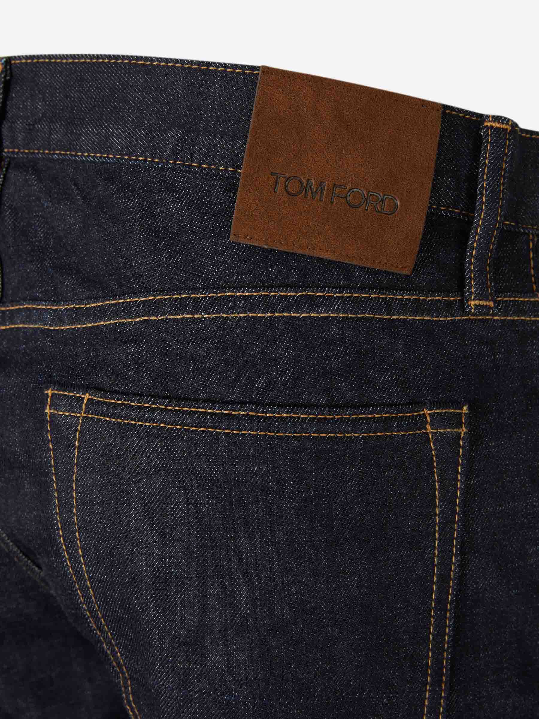 Outlet online Tom Ford Hombre Jeans Slim color Azul Denim Oscuro sku 522-003006 01 - Foto 4