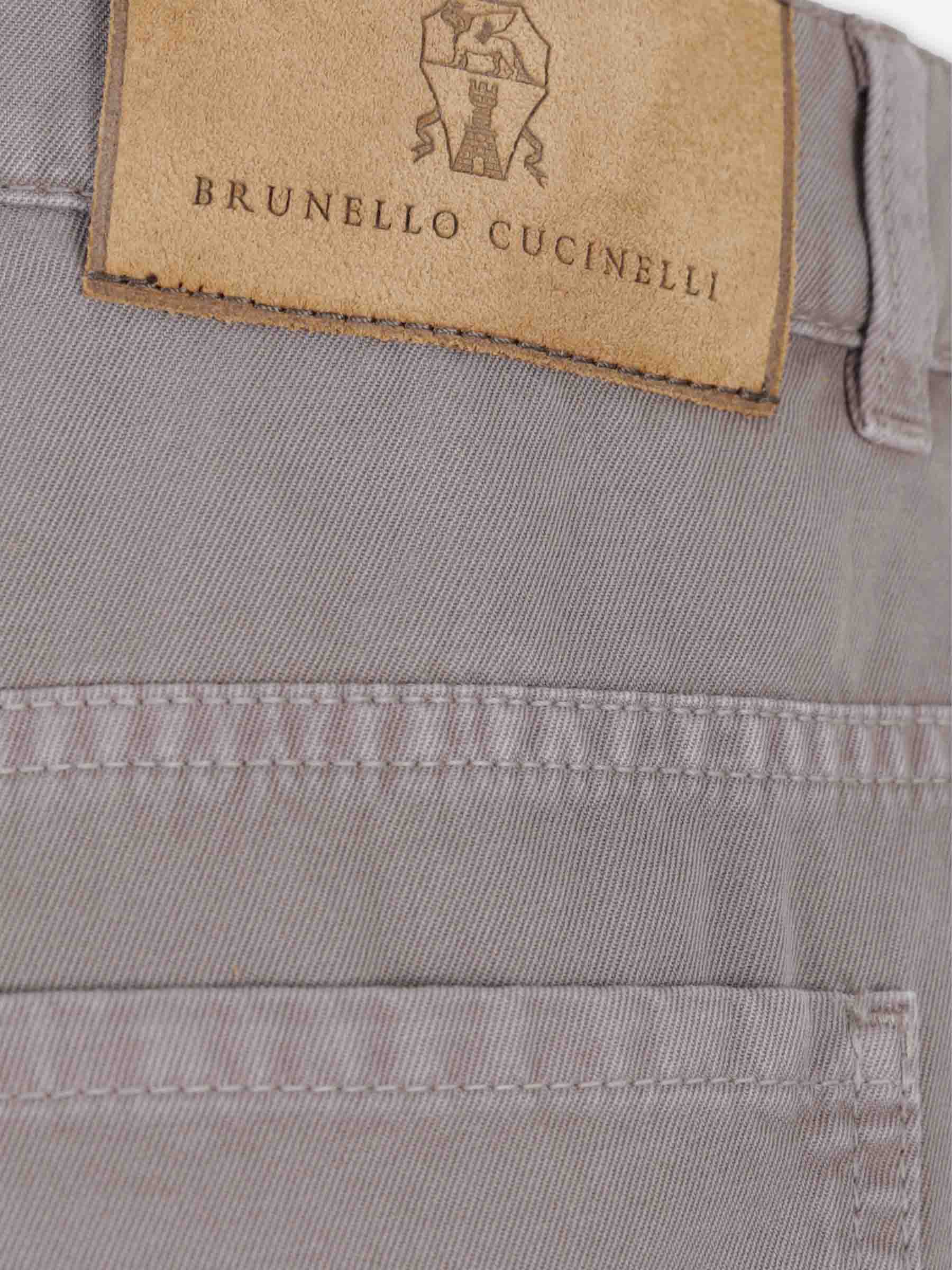 Brunello Cucinelli Hombre Barcelona Pantalones Rectos Algodón color Taupe sku 522-003038 01 - Foto 3