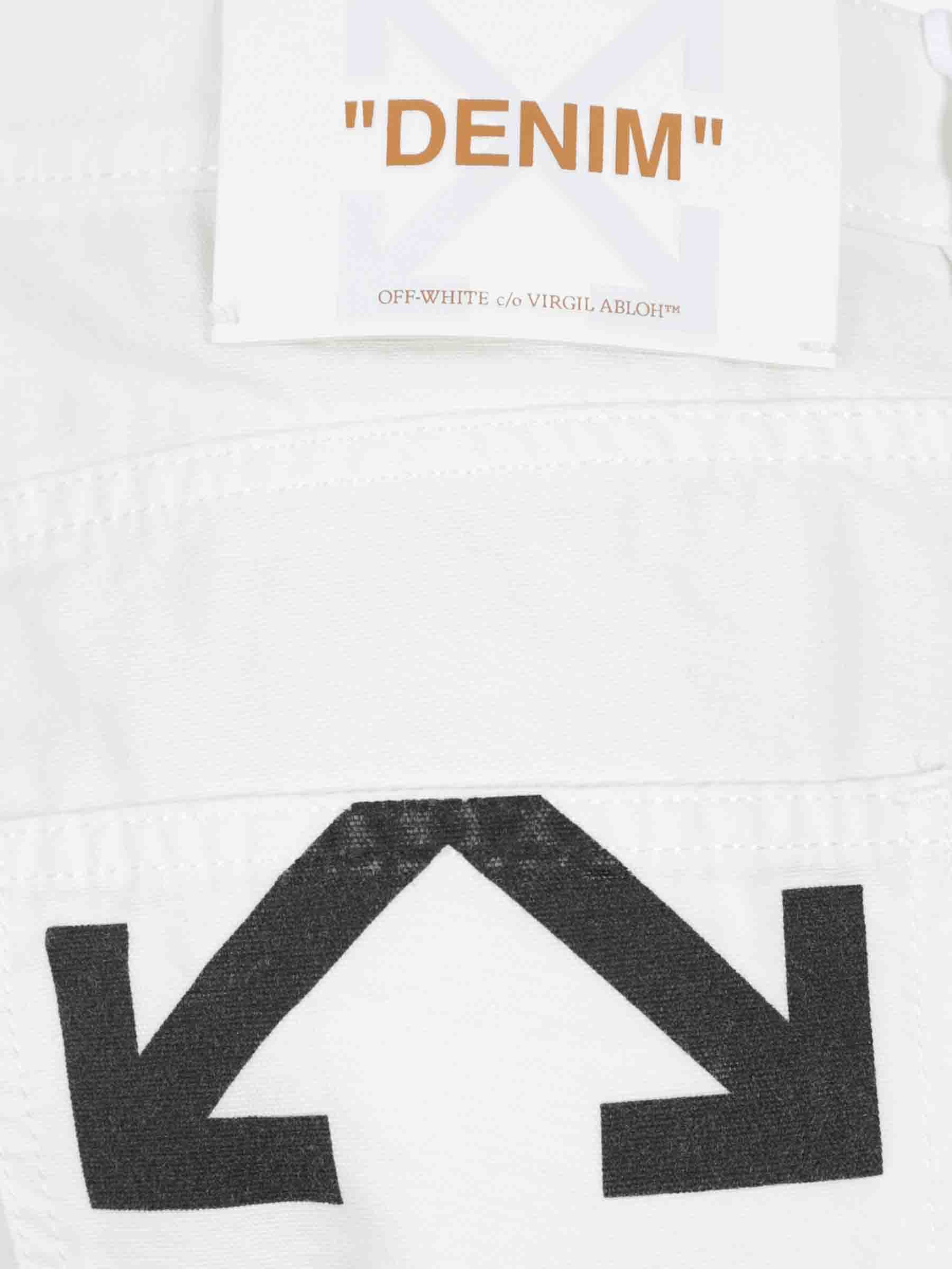 Outlet online Off-White Hombre Jeans Rectos Logo color Blanco sku 522-003060 01 - Foto 3