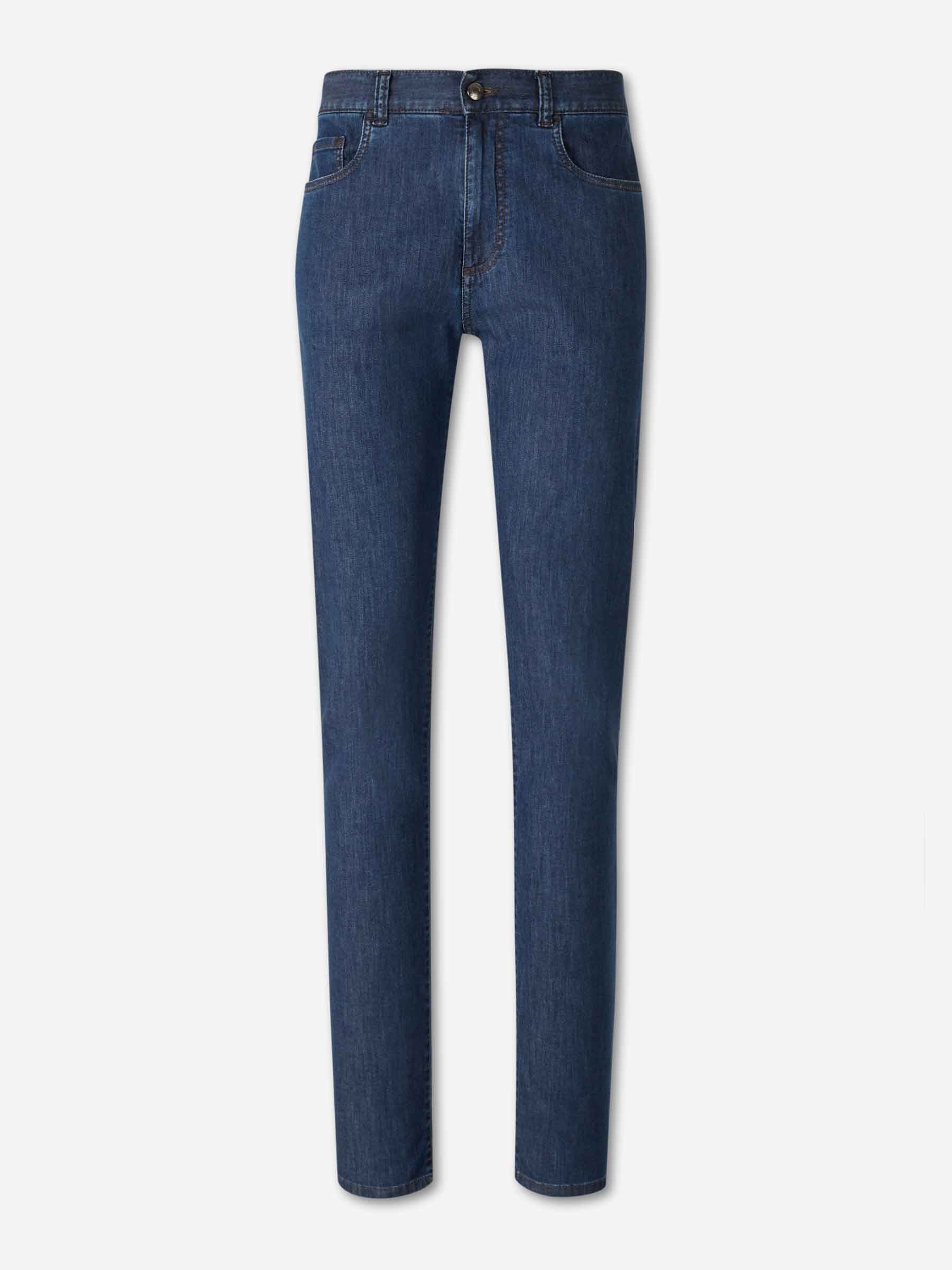 Canali Hombre Barcelona Jeans Rectos Algodón color Azul Denim Oscuro sku 522-003085 01 - Foto 1