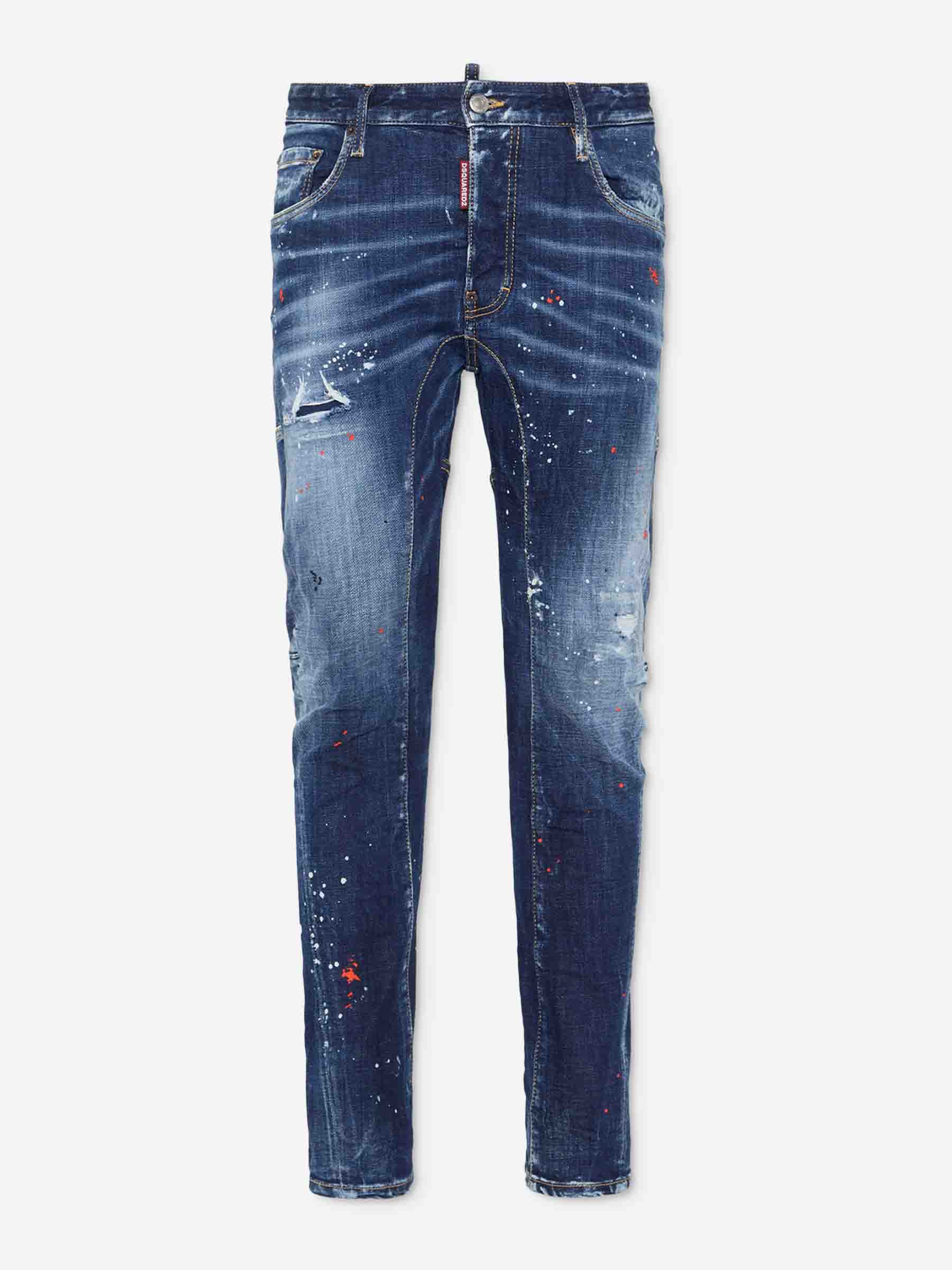Outlet online Dsquared2 Hombre Jeans Tidy Biker color Azul Denim sku 522-003094 01 - Foto 1