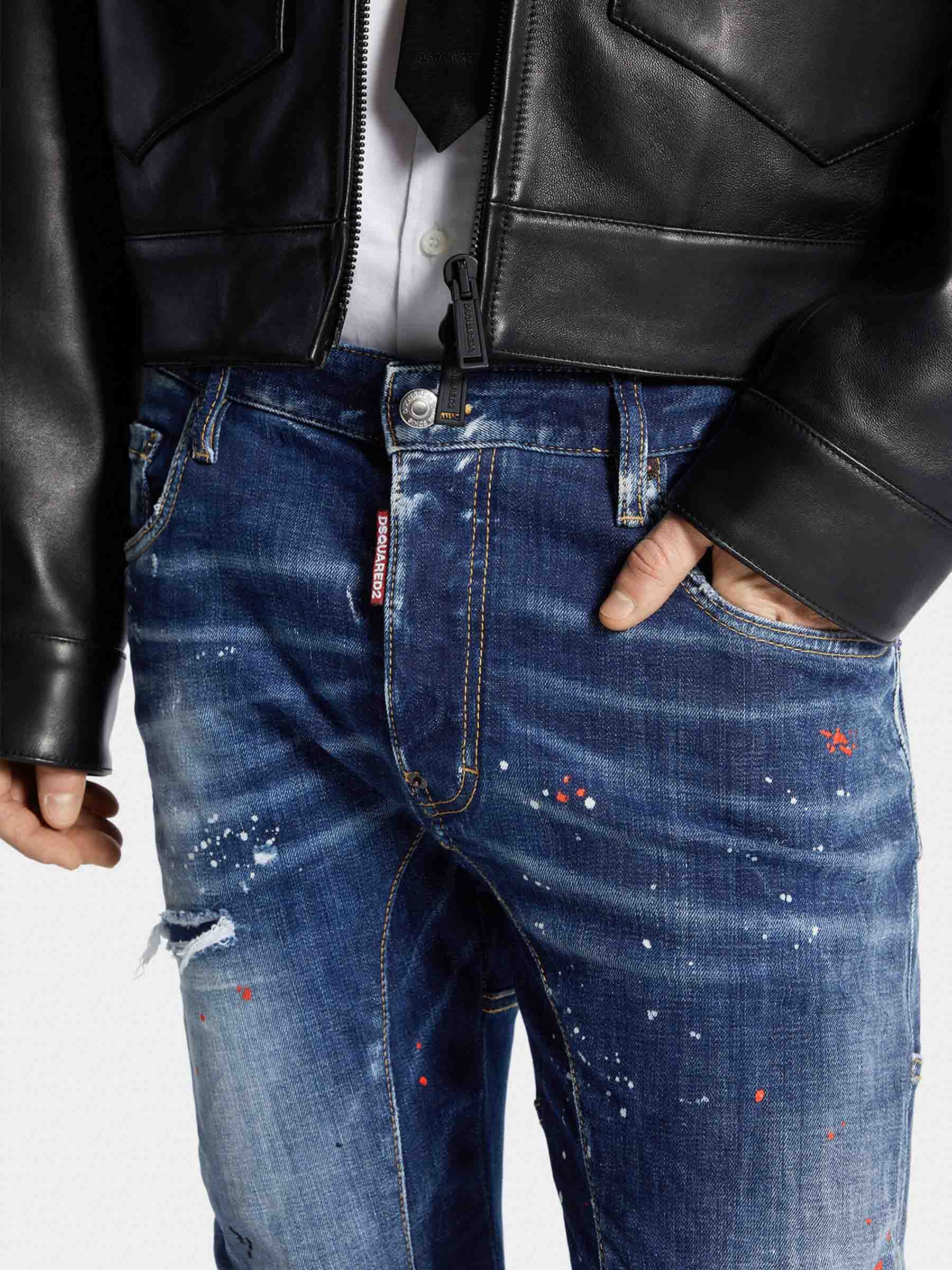 Outlet online Dsquared2 Hombre Jeans Tidy Biker color Azul Denim sku 522-003094 01 - Foto 6