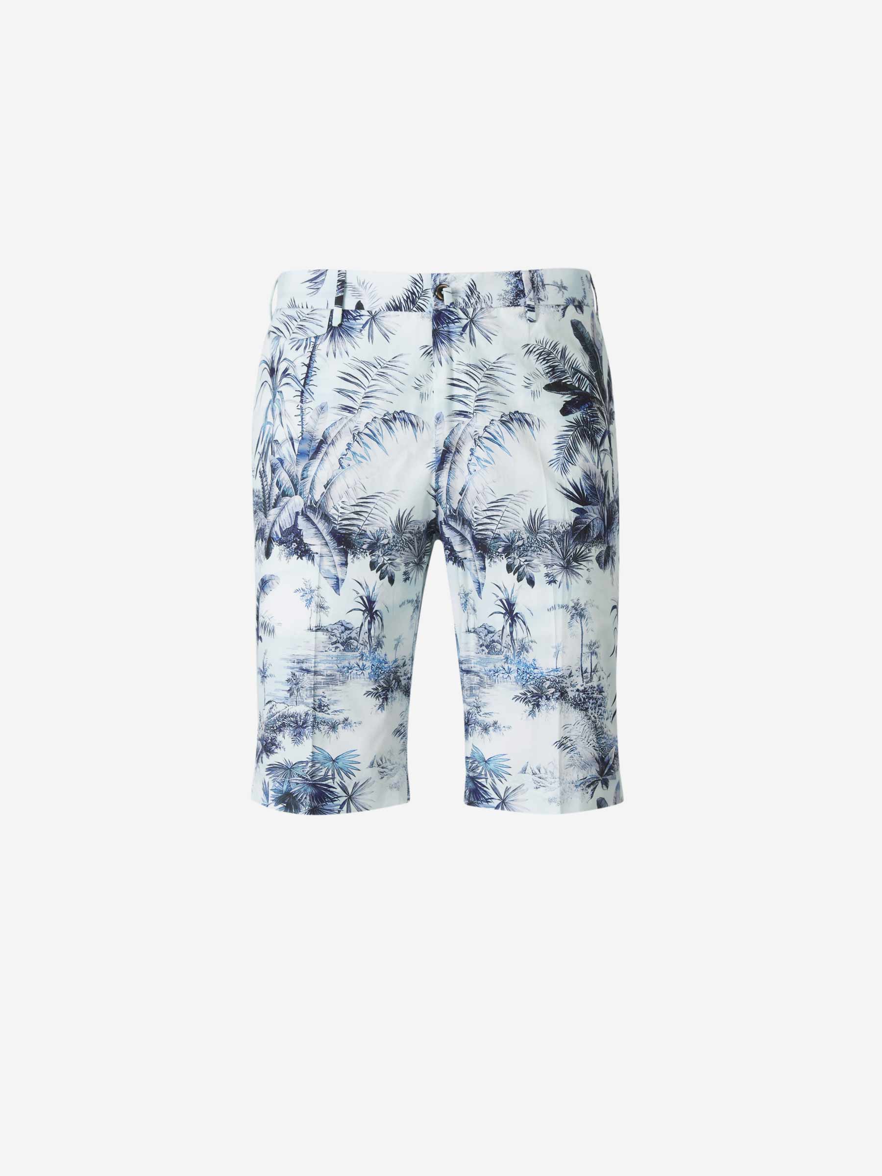 Outlet online PT01 Hombre Bermudas Motivo Palmeras color Blanco sku 523-000652 01 - Foto 1