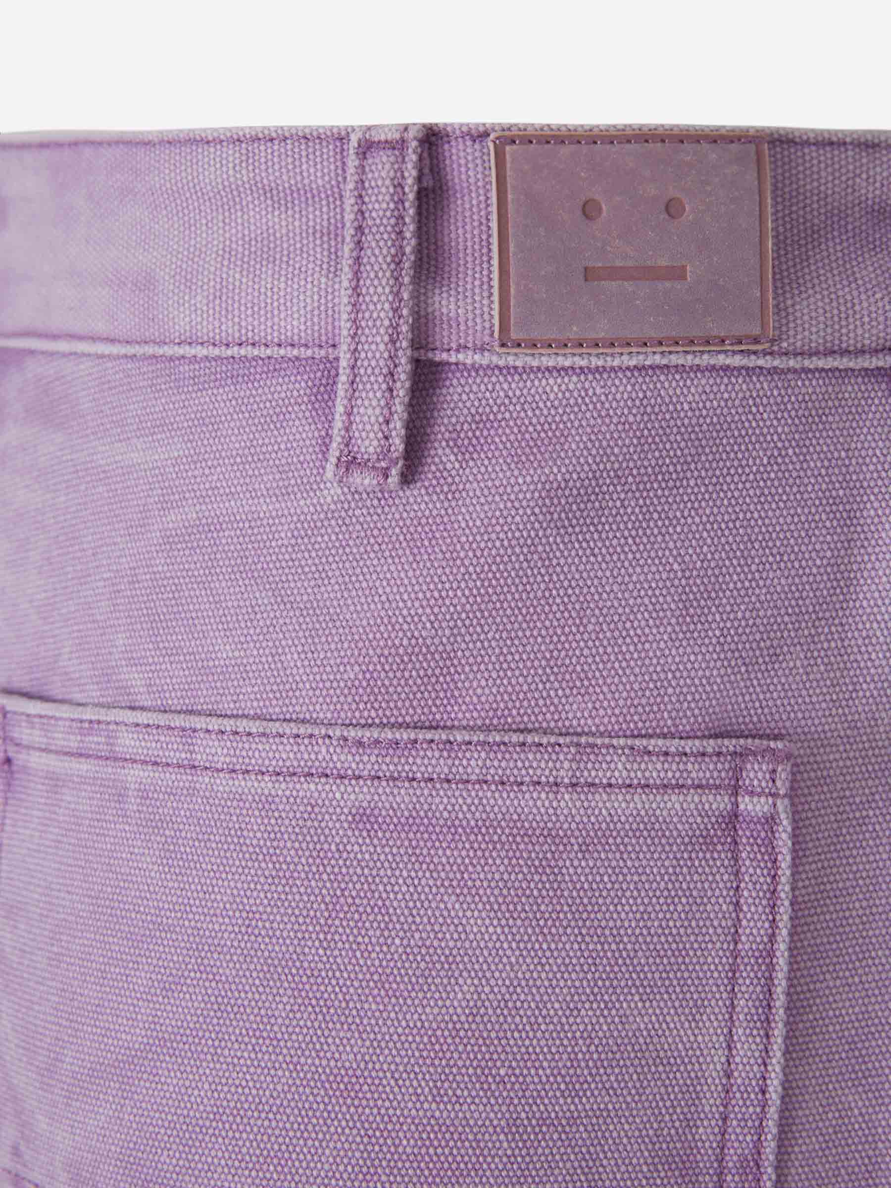 Outlet online Acne Studios Face Hombre Bermudas Lona Algodón color Lila sku 523-000854 01 - Foto 6
