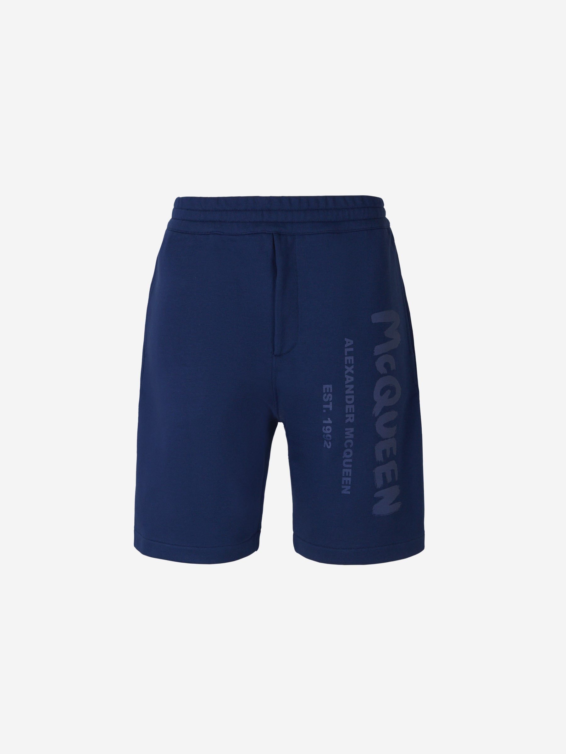 Outlet online Alexander McQueen Hombre Bermudas Deportivas Graffiti color Azul Cobalto sku 523-000862 02 - Foto 7
