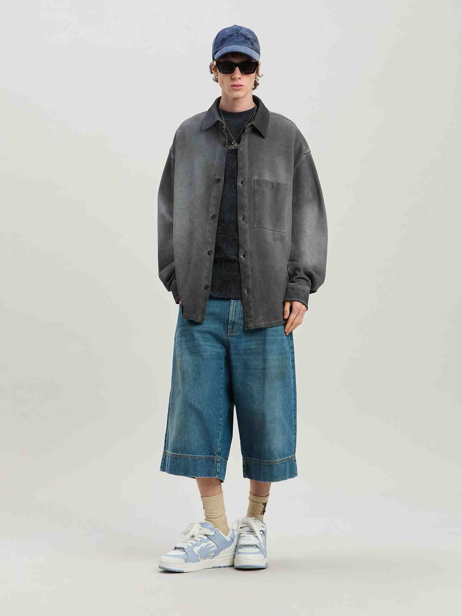 Palm Angels Hombre Barcelona Bermudas G-Curved Denim color Azul sku 523-001079 01 - Foto 2