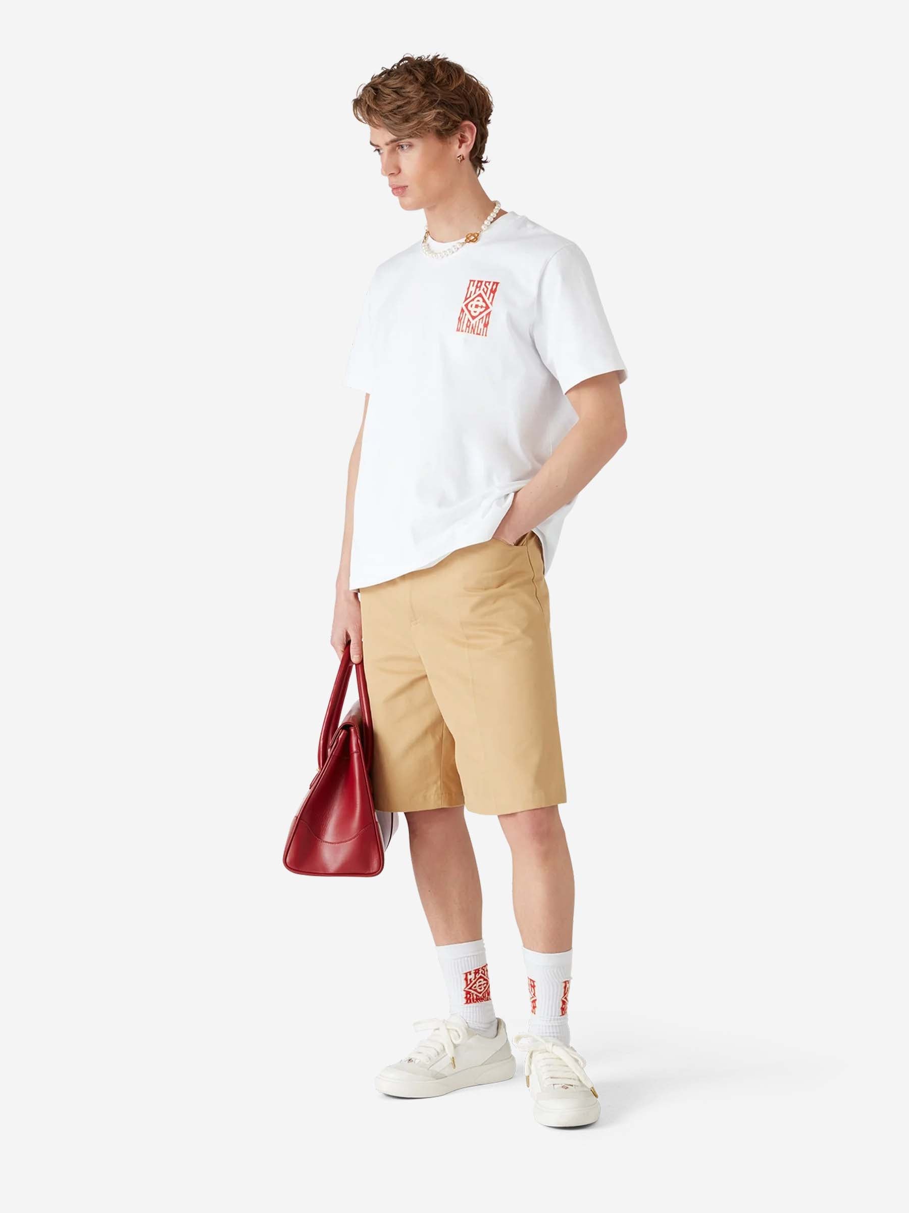 Outlet online Casablanca Hombre Bermudas Plisadas Algodón color Camel sku 523-001155 01 - Foto 3