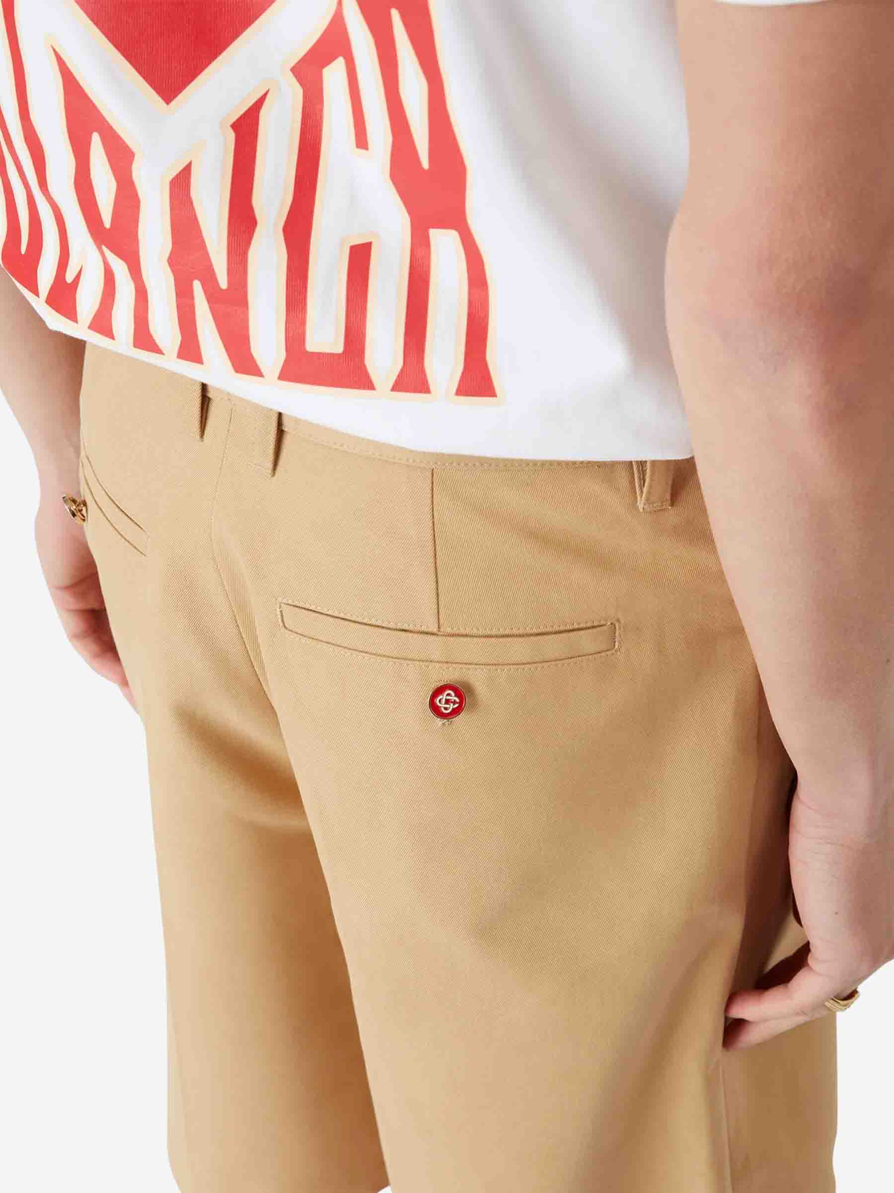 Outlet online Casablanca Hombre Bermudas Plisadas Algodón color Camel sku 523-001155 01 - Foto 2