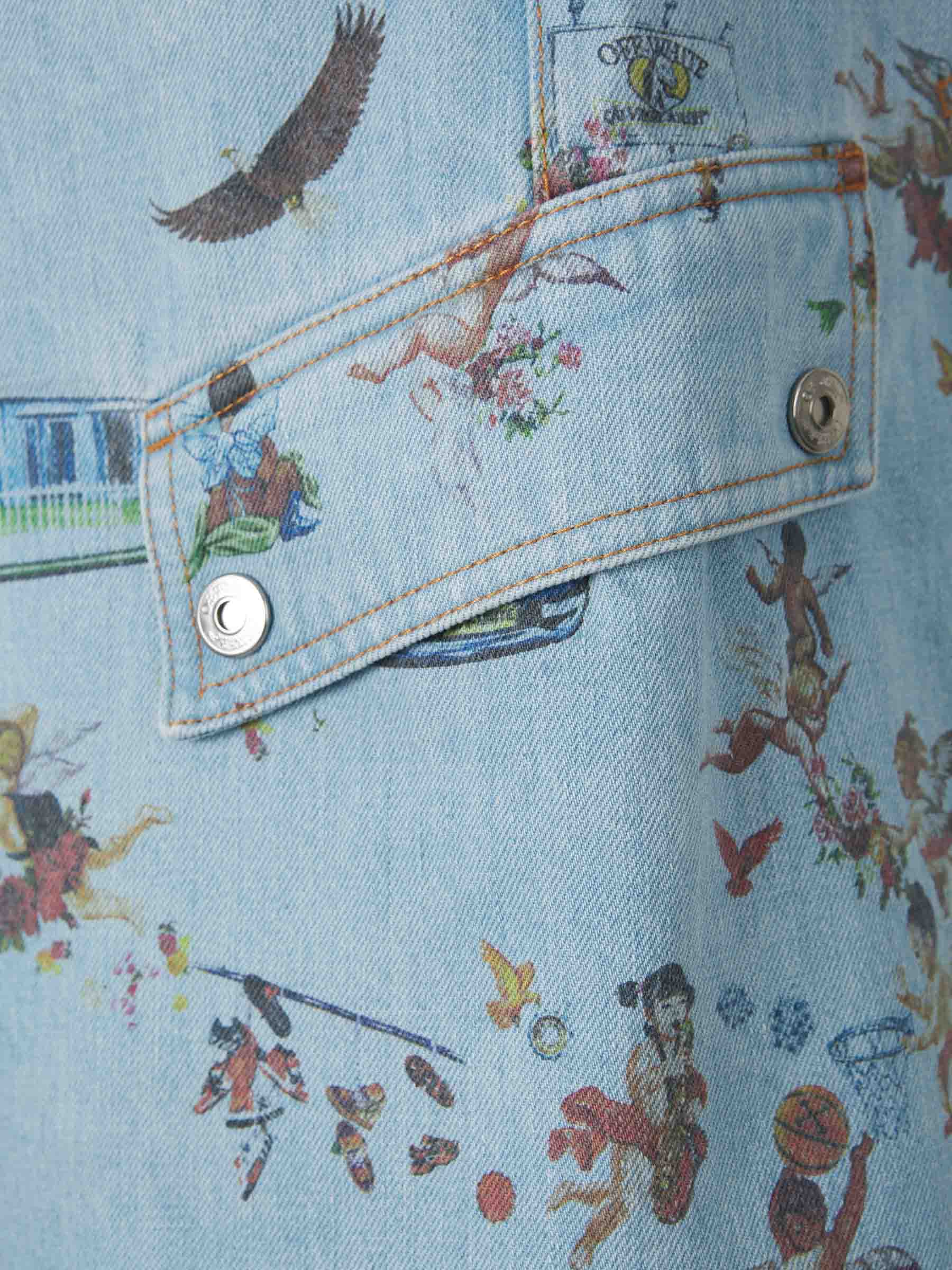 Outlet online Off-White Hombre Bermudas Denim Estampado color Azul sku 523-001181 01 - Foto 4