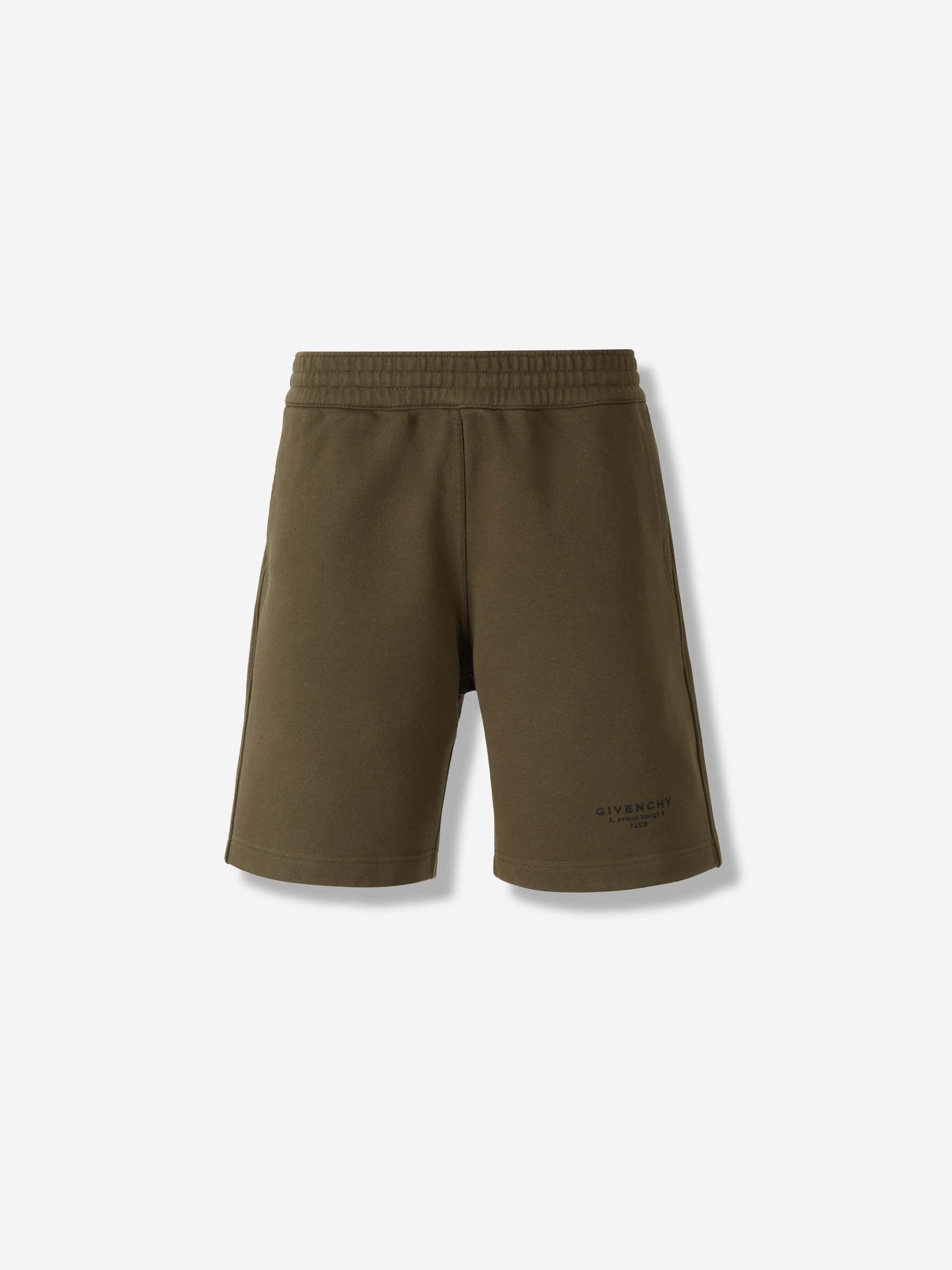 Outlet online Givenchy Hombre Bermudas Deportivas Logo color Verde Militar sku 523-001209 02 - Foto 1