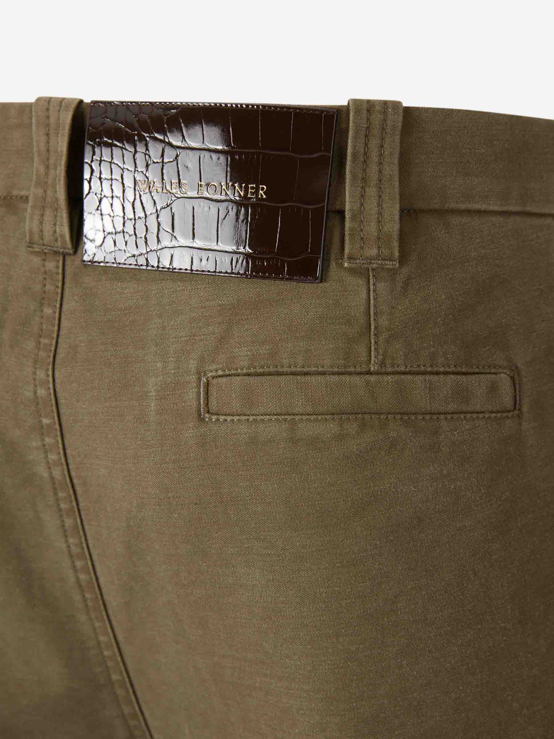 Wales Bonner Hombre Barcelona Bermudas Algodón color Verde Militar sku 523-001233 01 - Foto 5