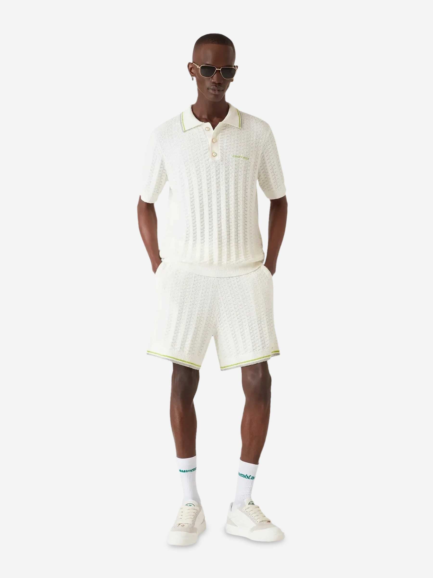 Outlet online Casablanca Hombre Bermudas Tennis Boucle color Blanco sku 523-001279 01 - Foto 2