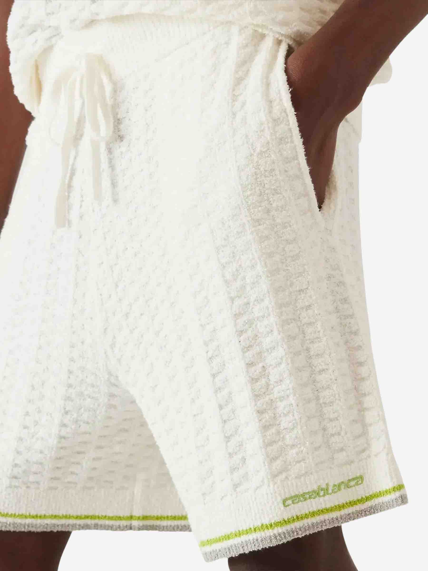Outlet online Casablanca Hombre Bermudas Tennis Boucle color Blanco sku 523-001279 01 - Foto 4