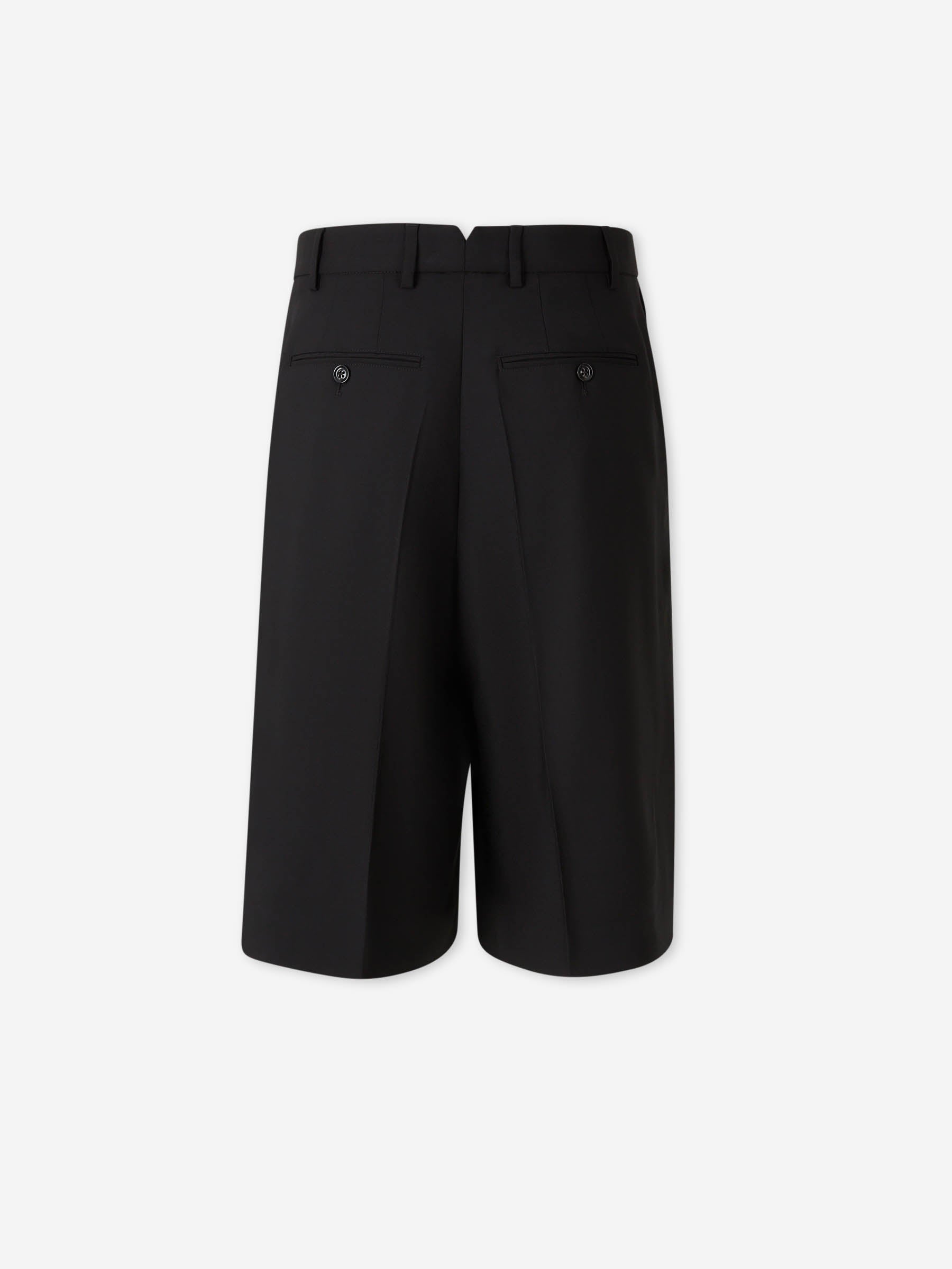 Ami Paris Hombre Barcelona Bermudas Pinzas Lana color Negro sku 523-001302 01 - Foto 3