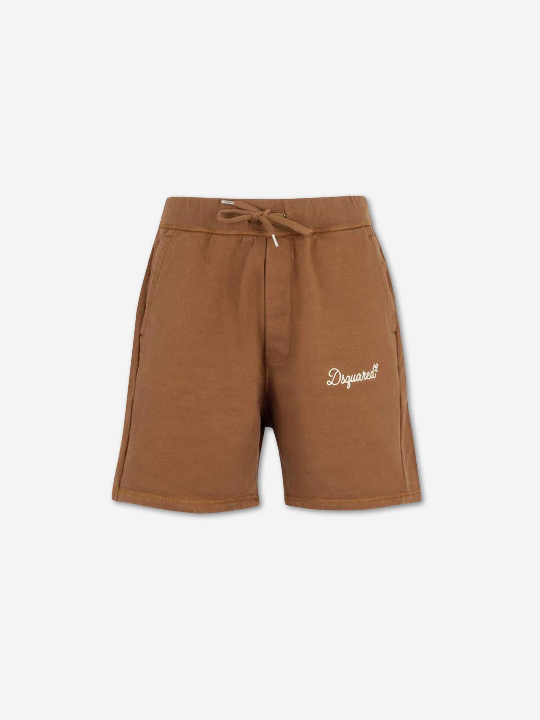 Outlet online Dsquared2 Hombre Bermudas Logo Algodón color Marrón sku 523-001323 01 - Foto 1