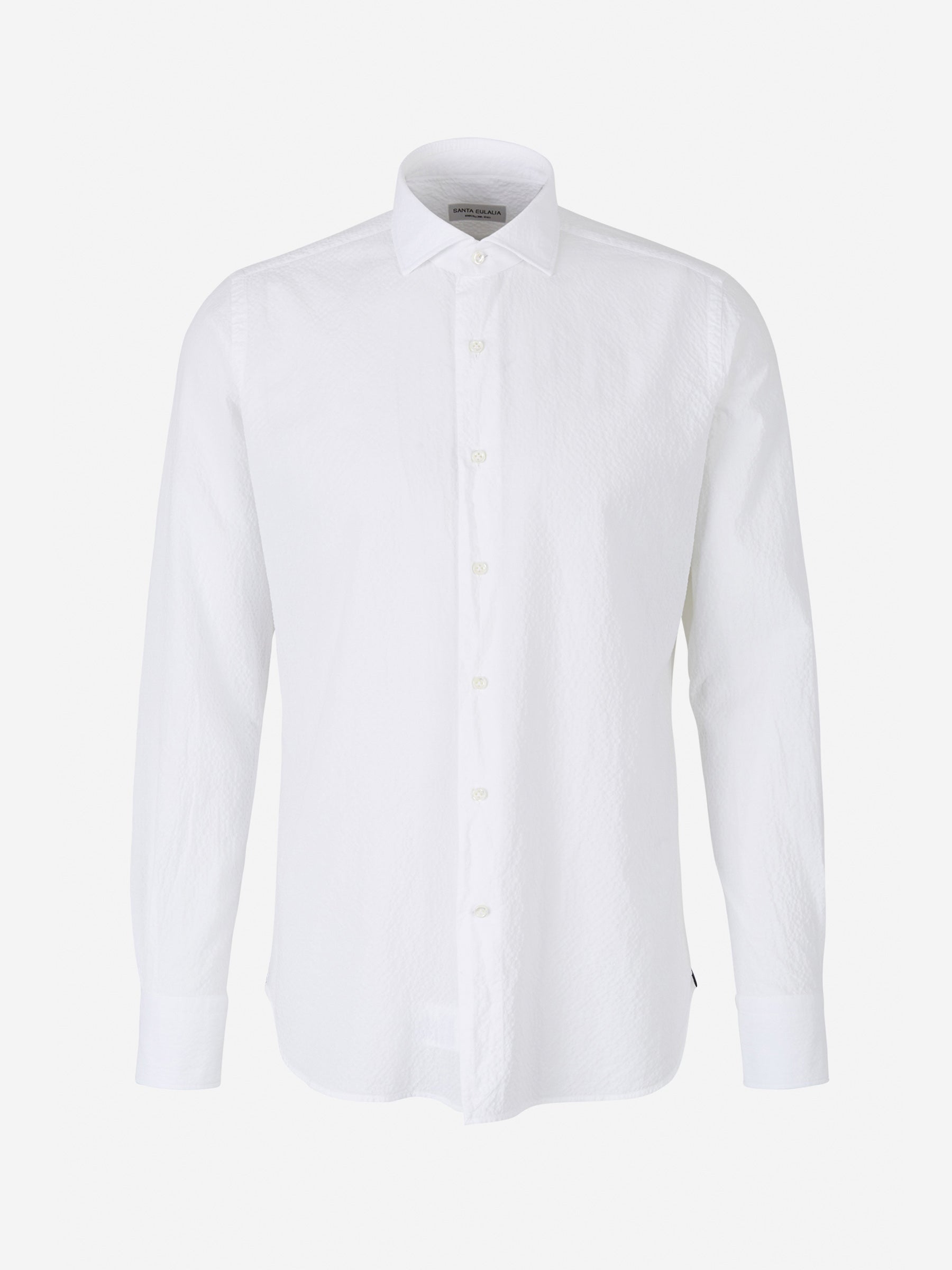 Outlet online Santa Eulalia Hombre Camisa Seersucker Algodón color Blanco sku 531-005080 01 - Foto 1