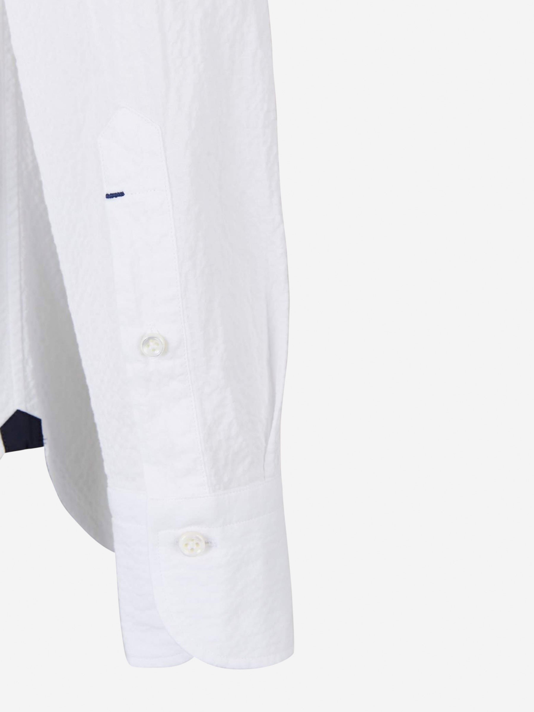 Outlet online Santa Eulalia Hombre Camisa Seersucker Algodón color Blanco sku 531-005080 01 - Foto 4