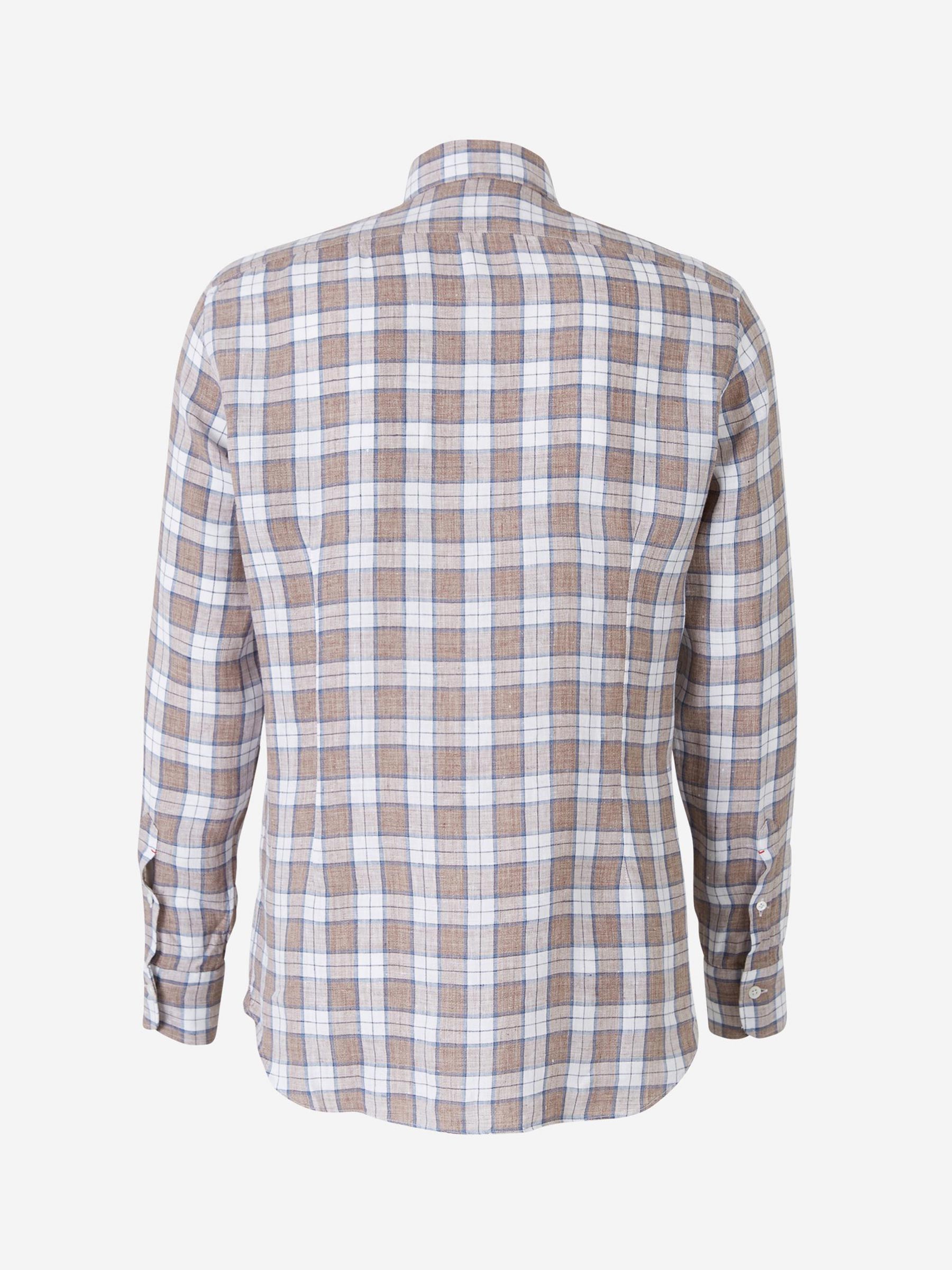 Outlet online Santa Eulalia Hombre Camisa Cuadros Lino color Azul Denim sku 531-005146 01 - Foto 6