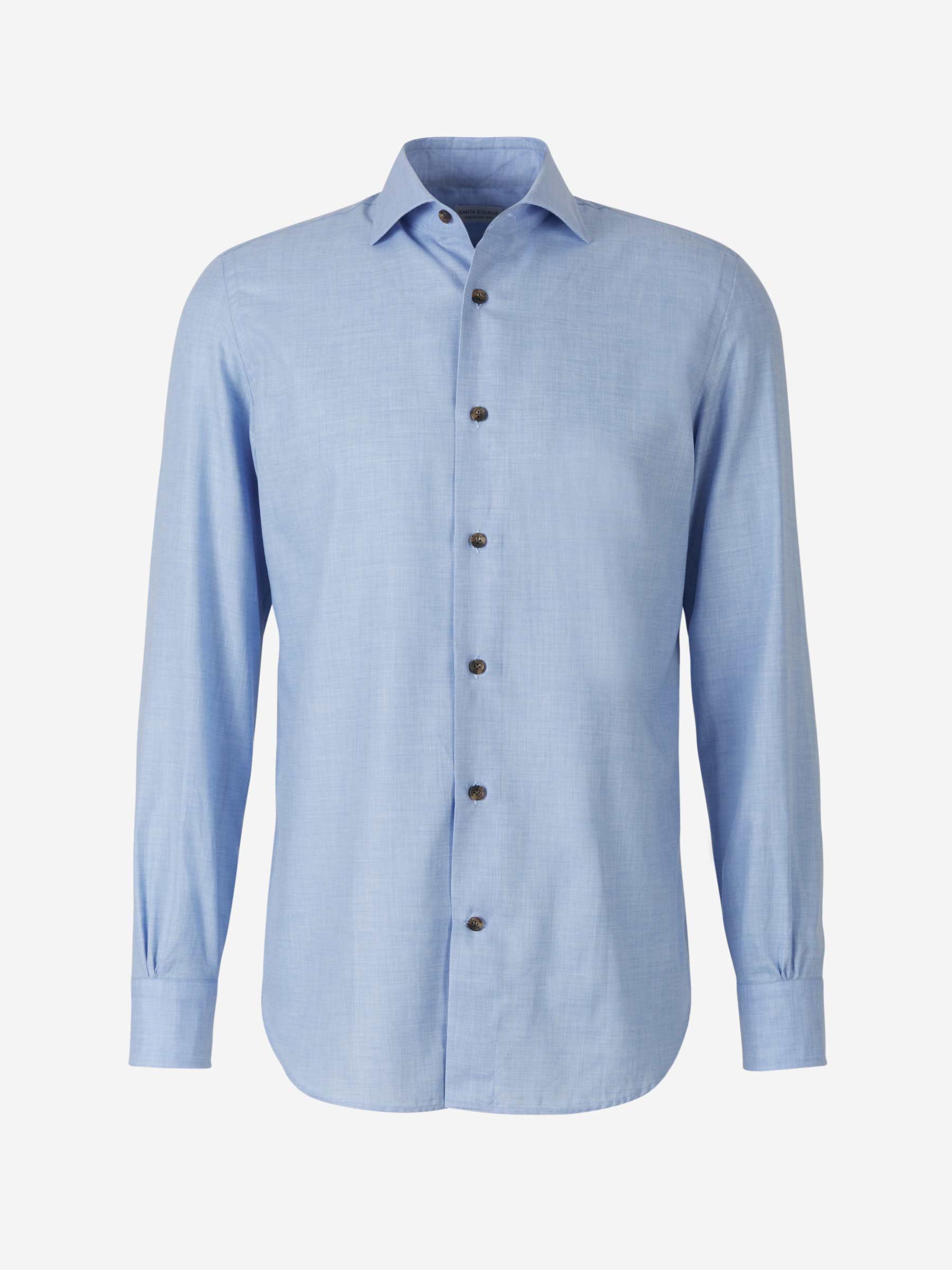 Outlet online Santa Eulalia Hombre Camisa Algodón Lisa color Blanco sku 531-005418 01 - Foto 9