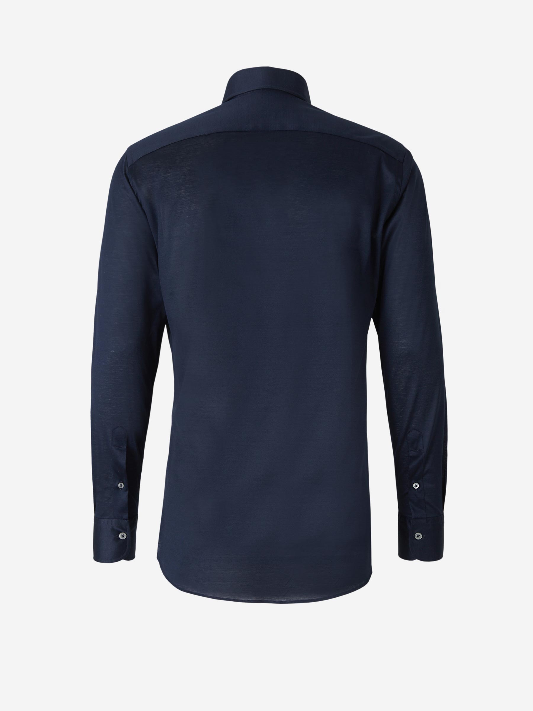 Outlet online Canali Hombre Camisa Punto Algodón color Azul Noche sku 531-005596 02 - Foto 2