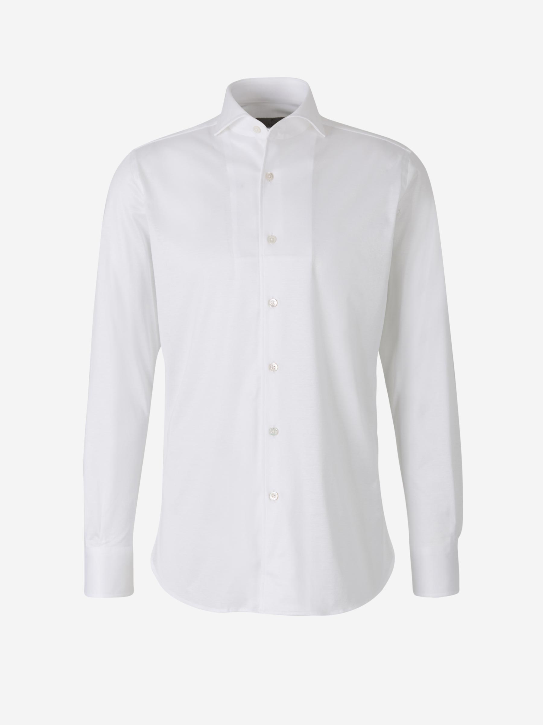 Outlet online Canali Hombre Camisa Punto Algodón color Blanco sku 531-005596 03 - Foto 1