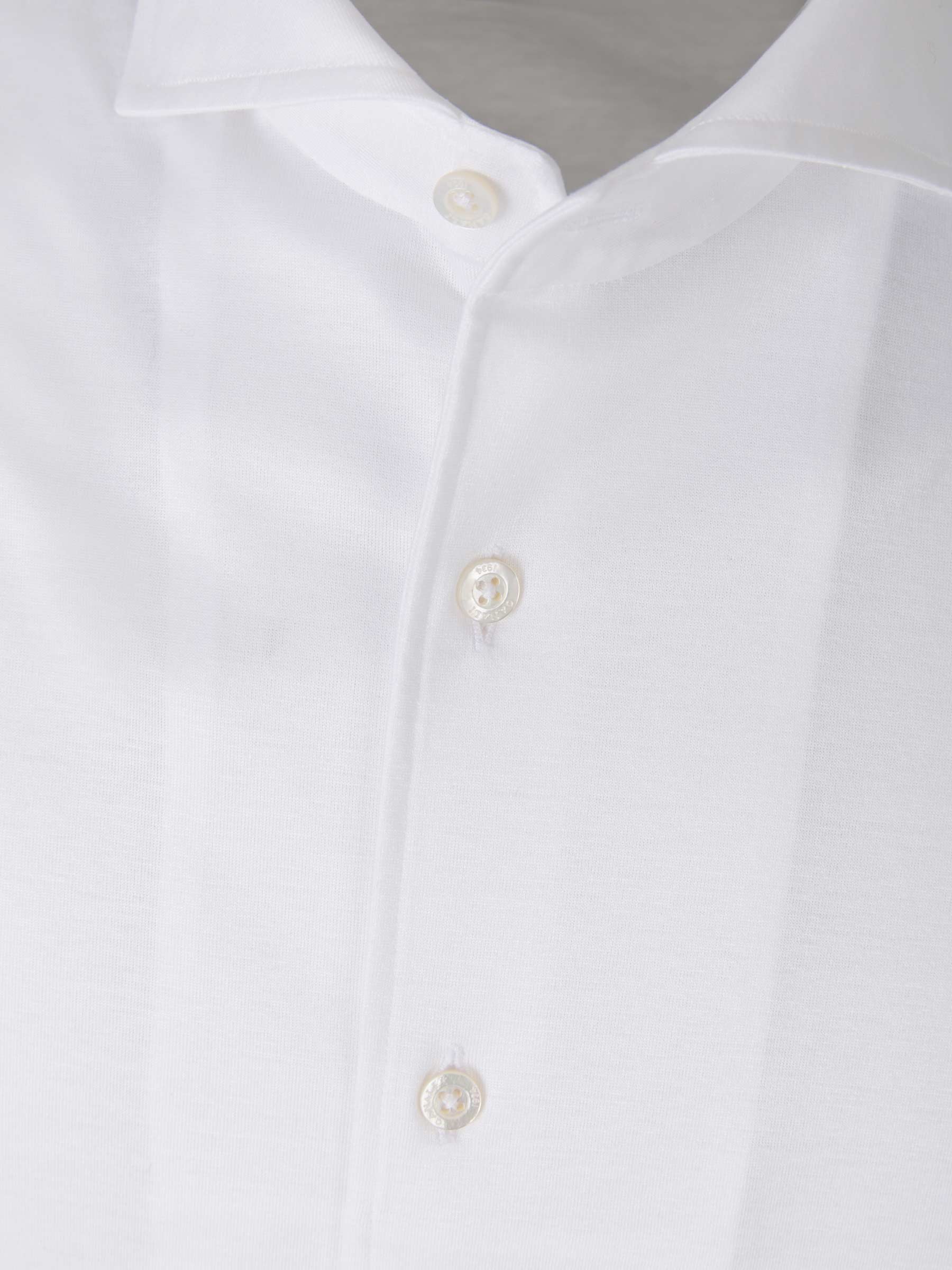 Outlet online Canali Hombre Camisa Punto Algodón color Blanco sku 531-005596 03 - Foto 3