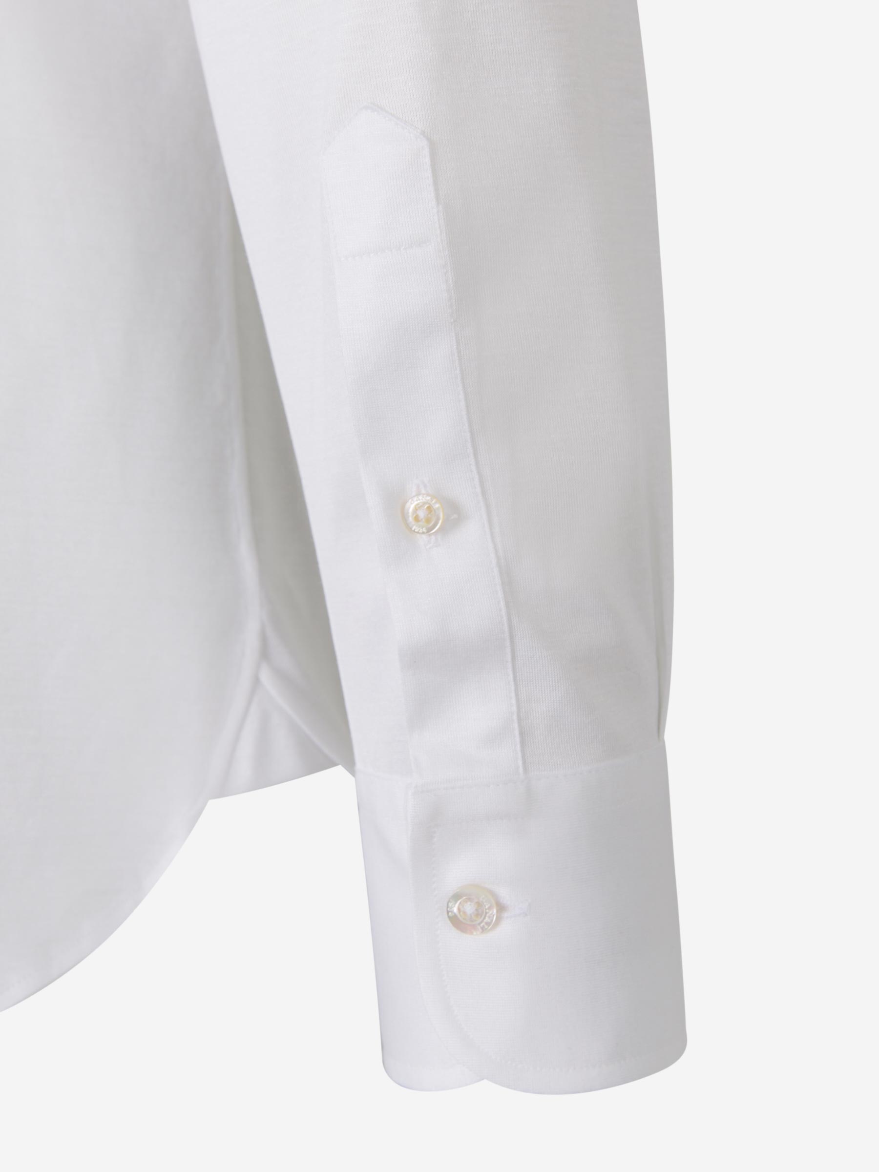 Outlet online Canali Hombre Camisa Punto Algodón color Blanco sku 531-005596 03 - Foto 4