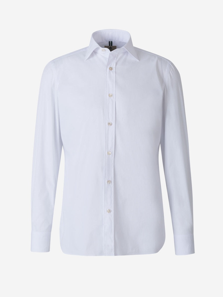 Outlet online Borrelli Hombre Camisa Lisa Popelina color Blanco sku 531-005632 02 - Foto 5