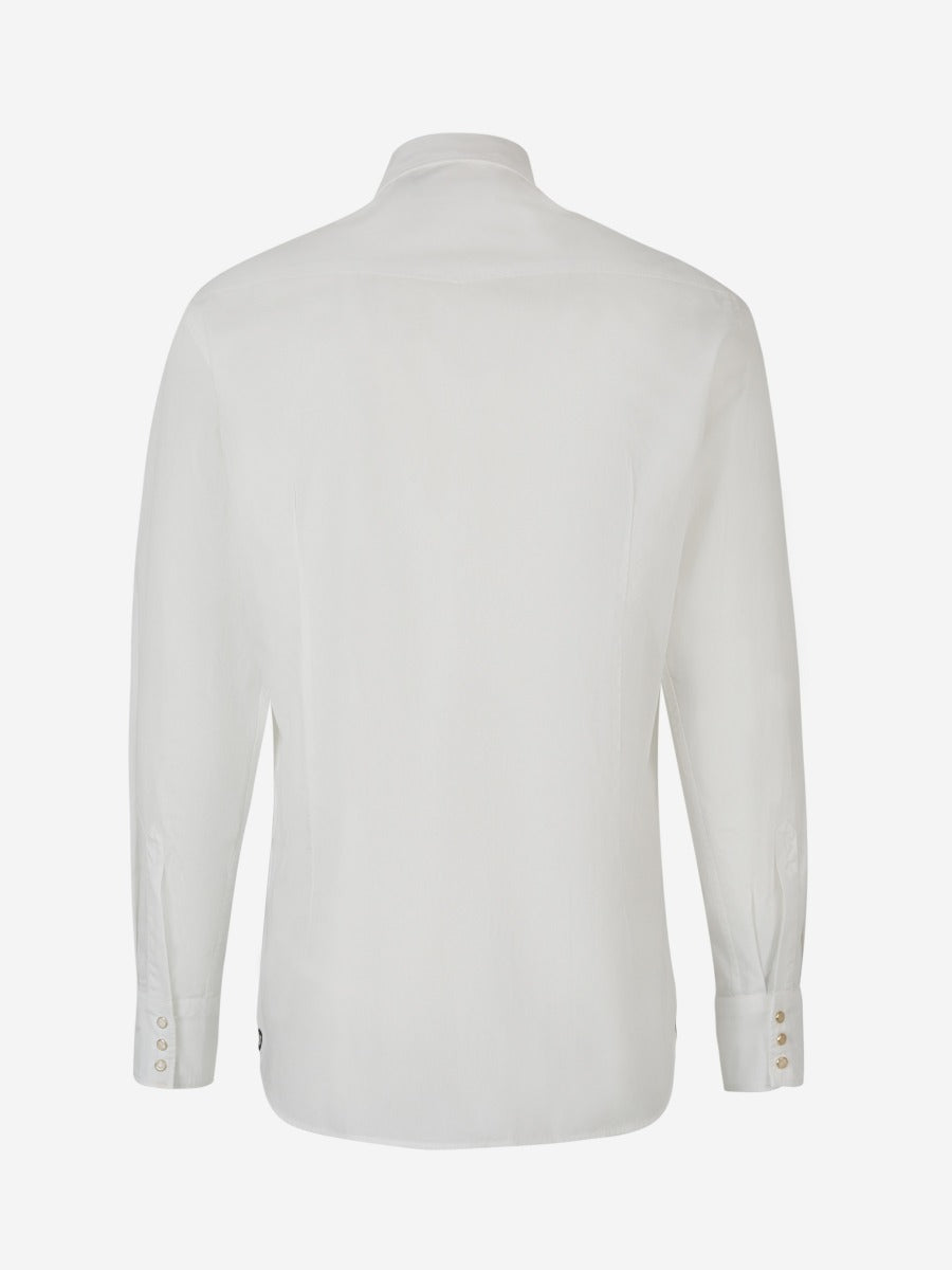 Outlet online Lardini Hombre Camisa Lisa Algodón color Verde Militar sku 531-005853 02 - Foto 3