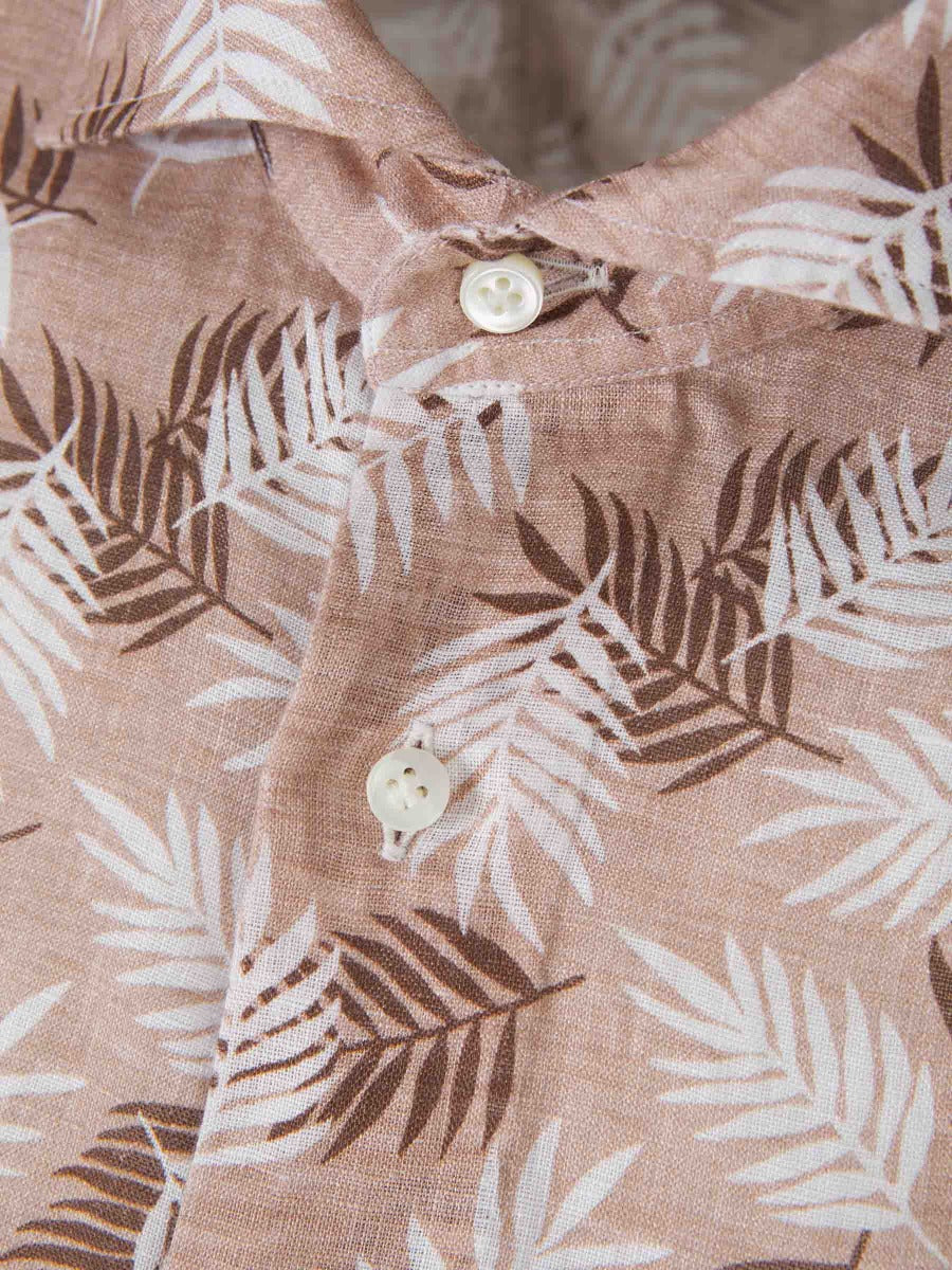 Outlet online Vincenzo di Ruggiero Hombre Camisa Estampada Algodón color Beis sku 531-005861 01 - Foto 3