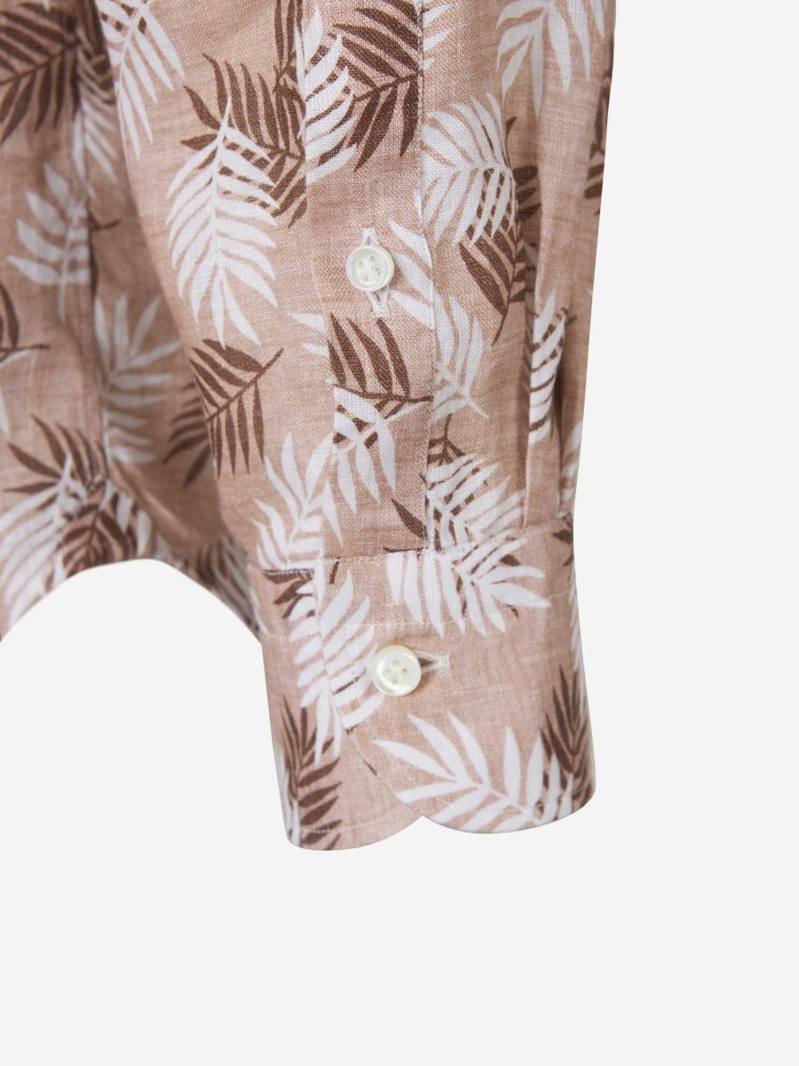 Outlet online Vincenzo di Ruggiero Hombre Camisa Estampada Algodón color Beis sku 531-005861 01 - Foto 4