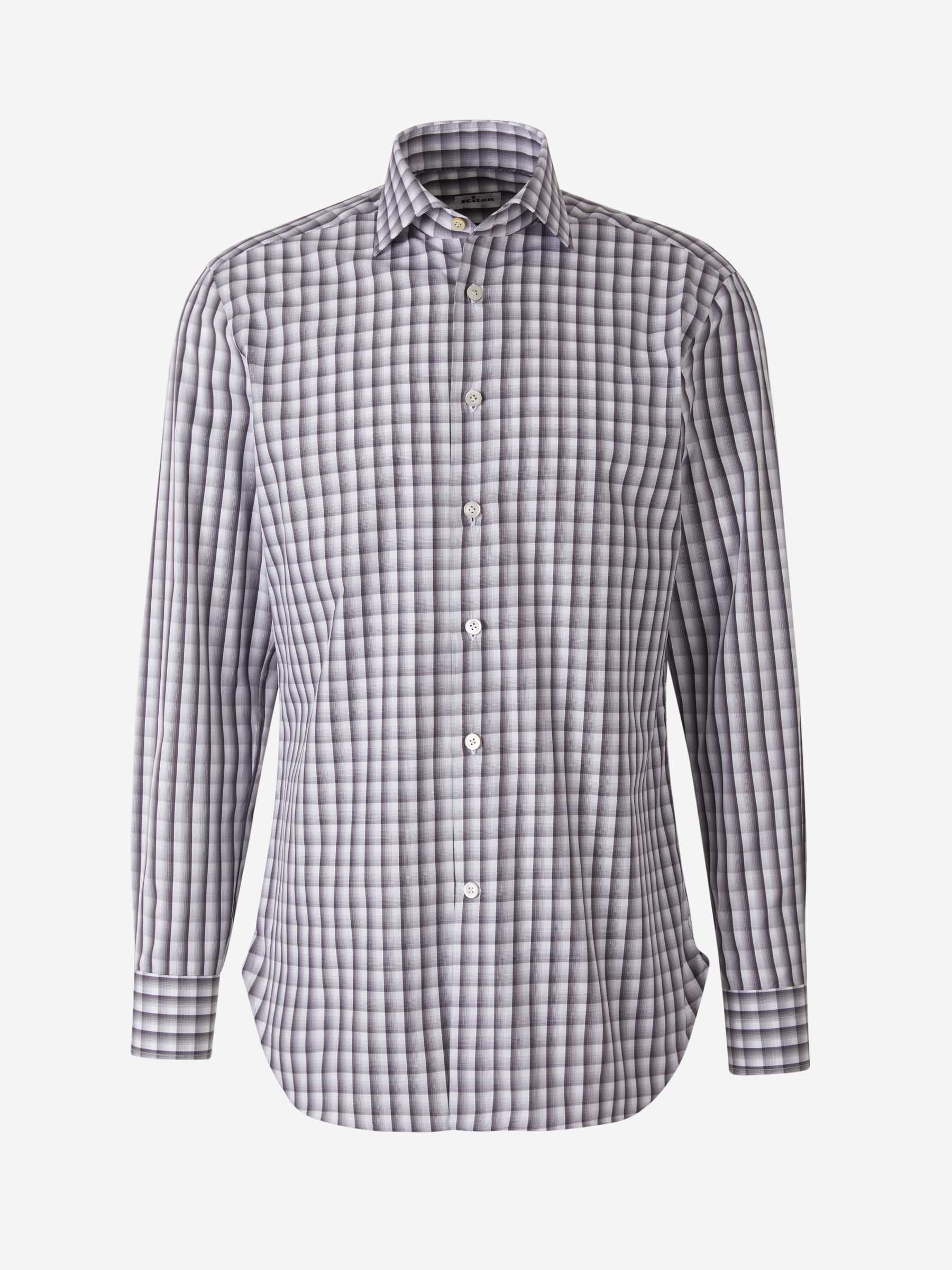 Outlet online Kiton Hombre Camisa Motivo Cuadros color Multicolor sku 531-005892 01 - Foto 1