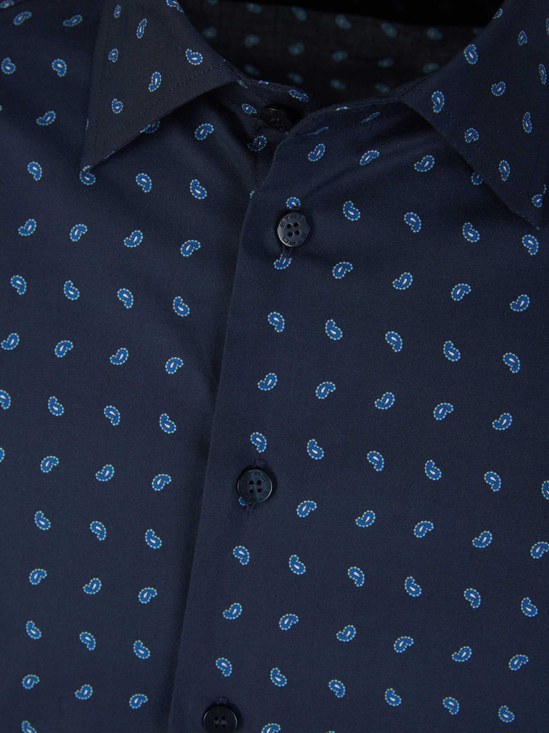 Outlet online Etro Hombre Camisa Estampado Algodón color Azul Marino sku 531-005979 01 - Foto 3