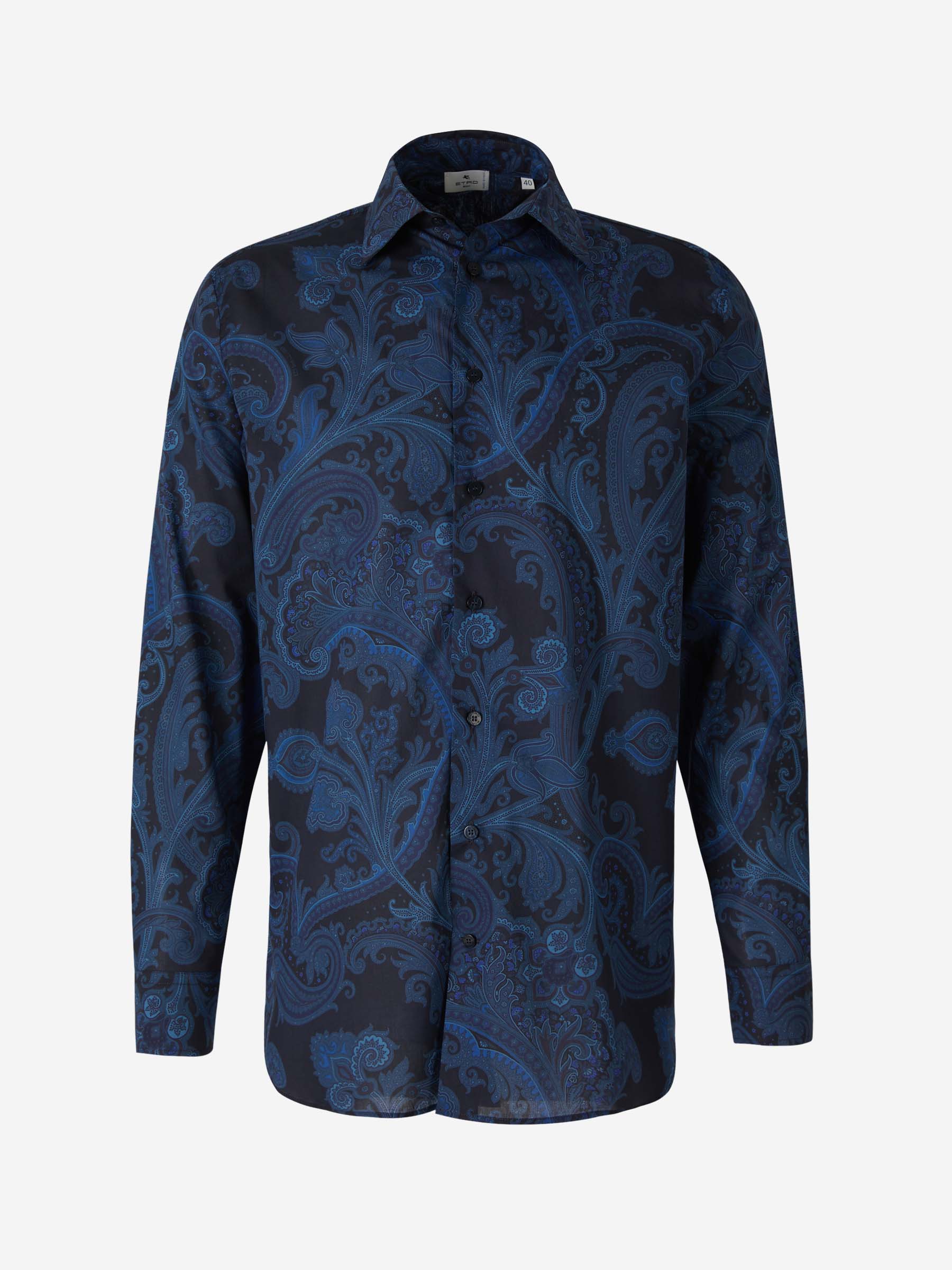 Outlet online Etro Hombre Camisa Paisley Multicolor color Azul Noche sku 531-005982 01 - Foto 1