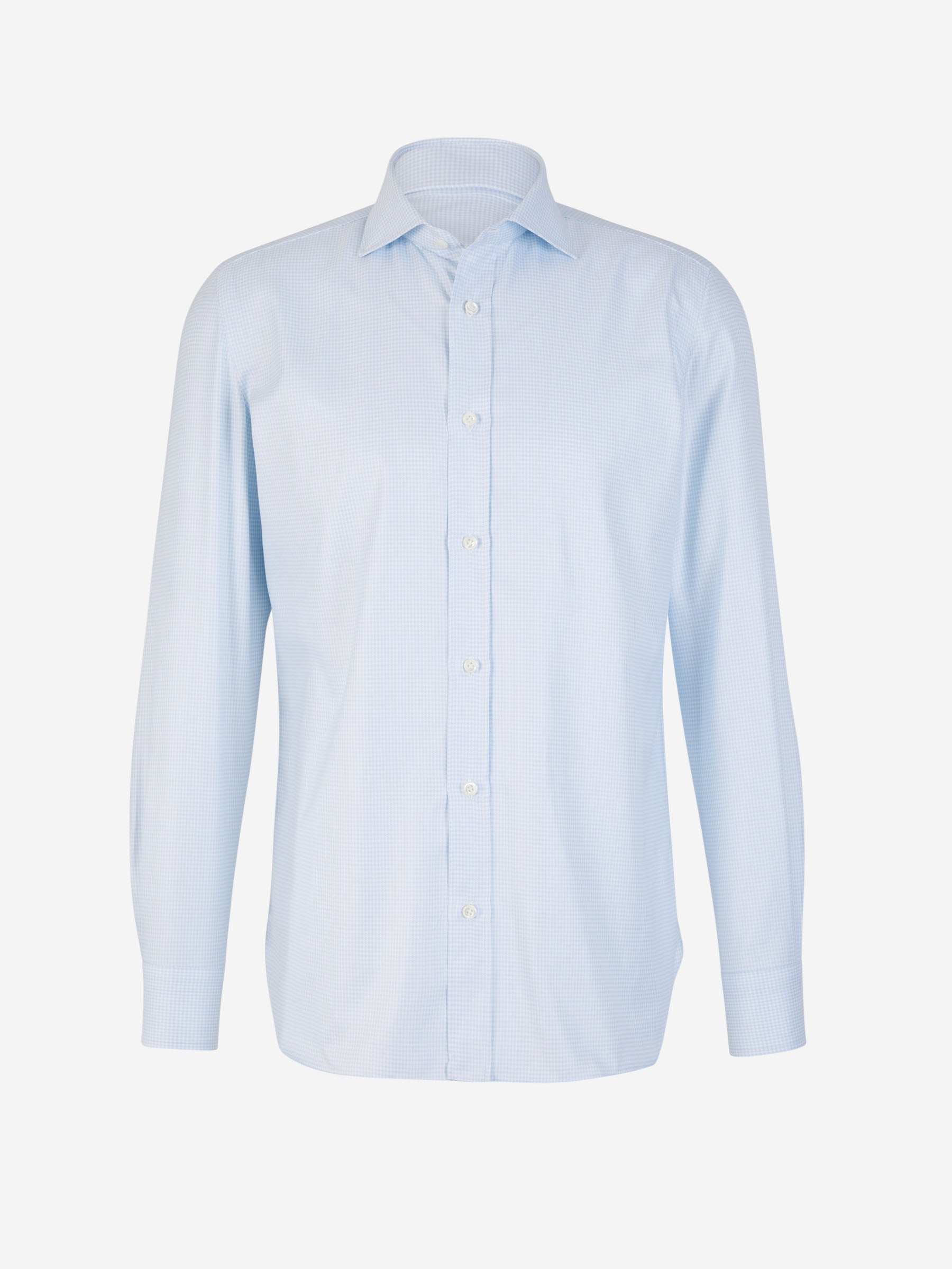 Outlet online Borrelli Hombre Camisa Pata De Gallo color Azul Cielo sku 531-006030 01 - Foto 1