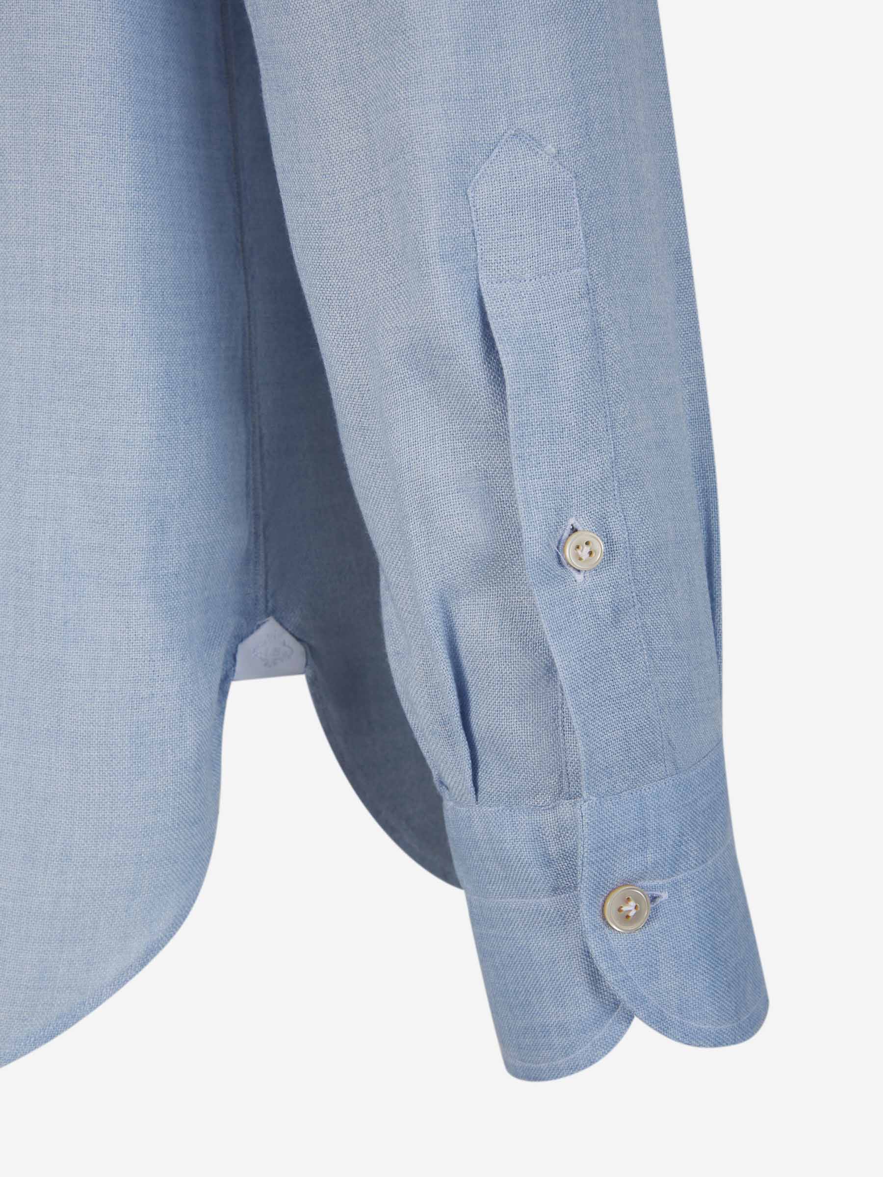 Outlet online Borrelli Hombre Camisa Algodón y Lana color Gris Antracita sku 531-006032 02 - Foto 4