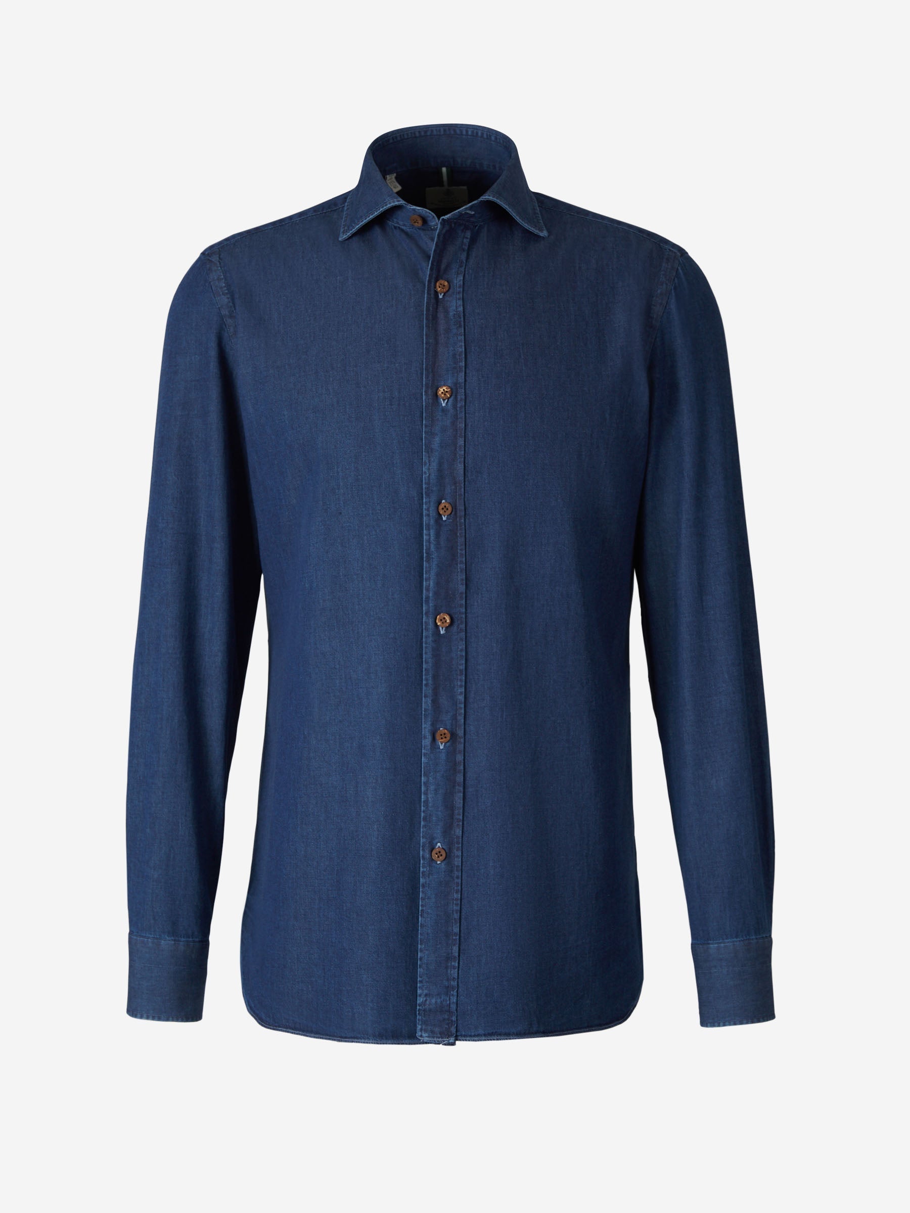 Outlet online Borrelli Hombre Camisa Denim Algodón color Azul Cobalto sku 531-006036 01 - Foto 1
