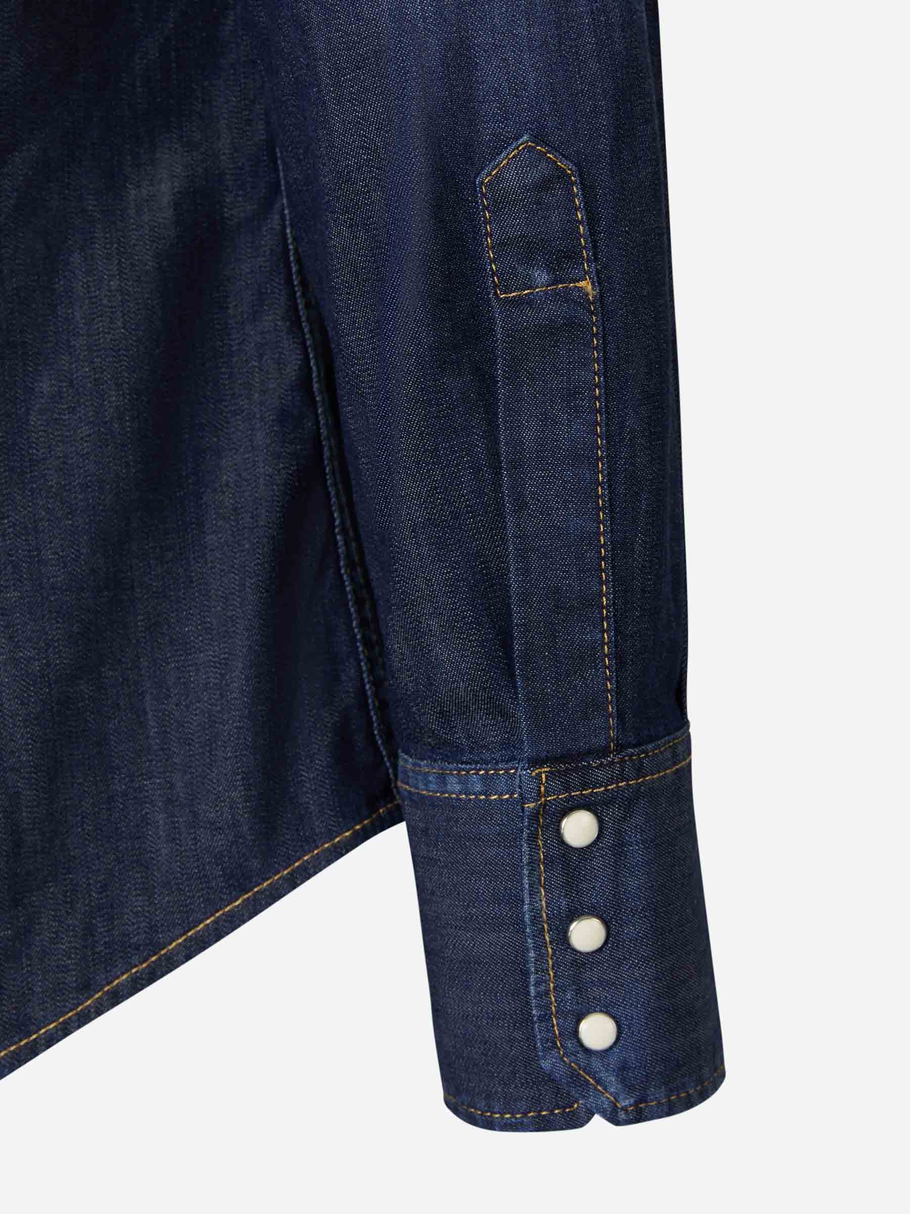 Outlet online Dsquared2 Hombre Camisa Denim Logo color Azul Cobalto sku 531-006047 01 - Foto 5