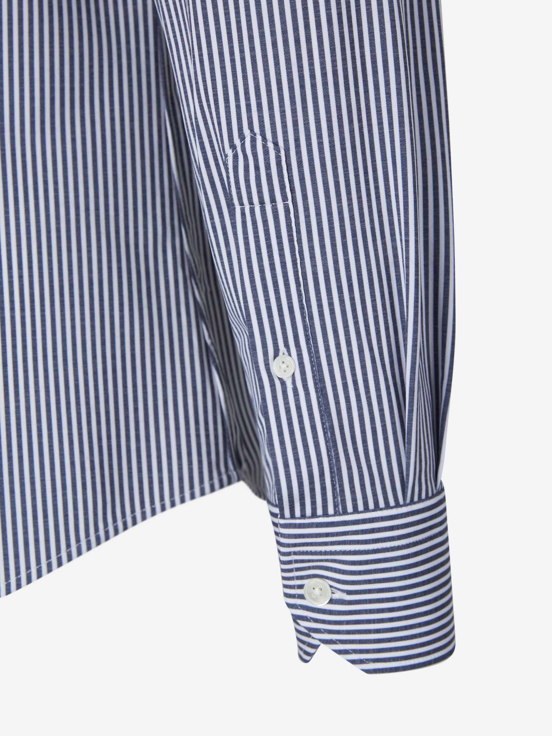 Outlet online Traiano Milano Hombre Camisa Motivo Rayas color Azul Denim sku 531-006077 01 - Foto 4