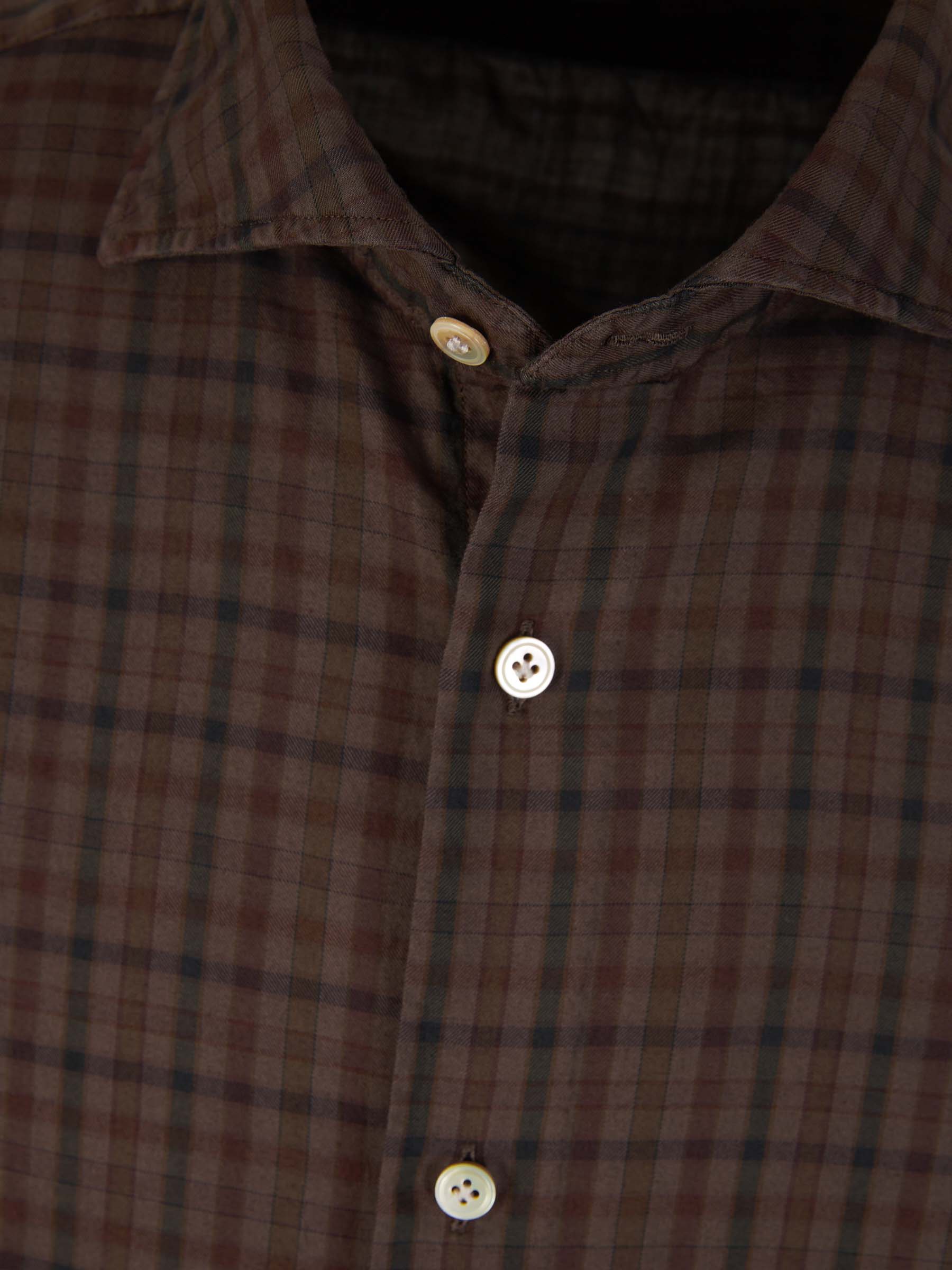 Outlet online Vincenzo di Ruggiero Hombre Camisa Motivo Cuadros color Marron Oscuro sku 531-006087 02 - Foto 7