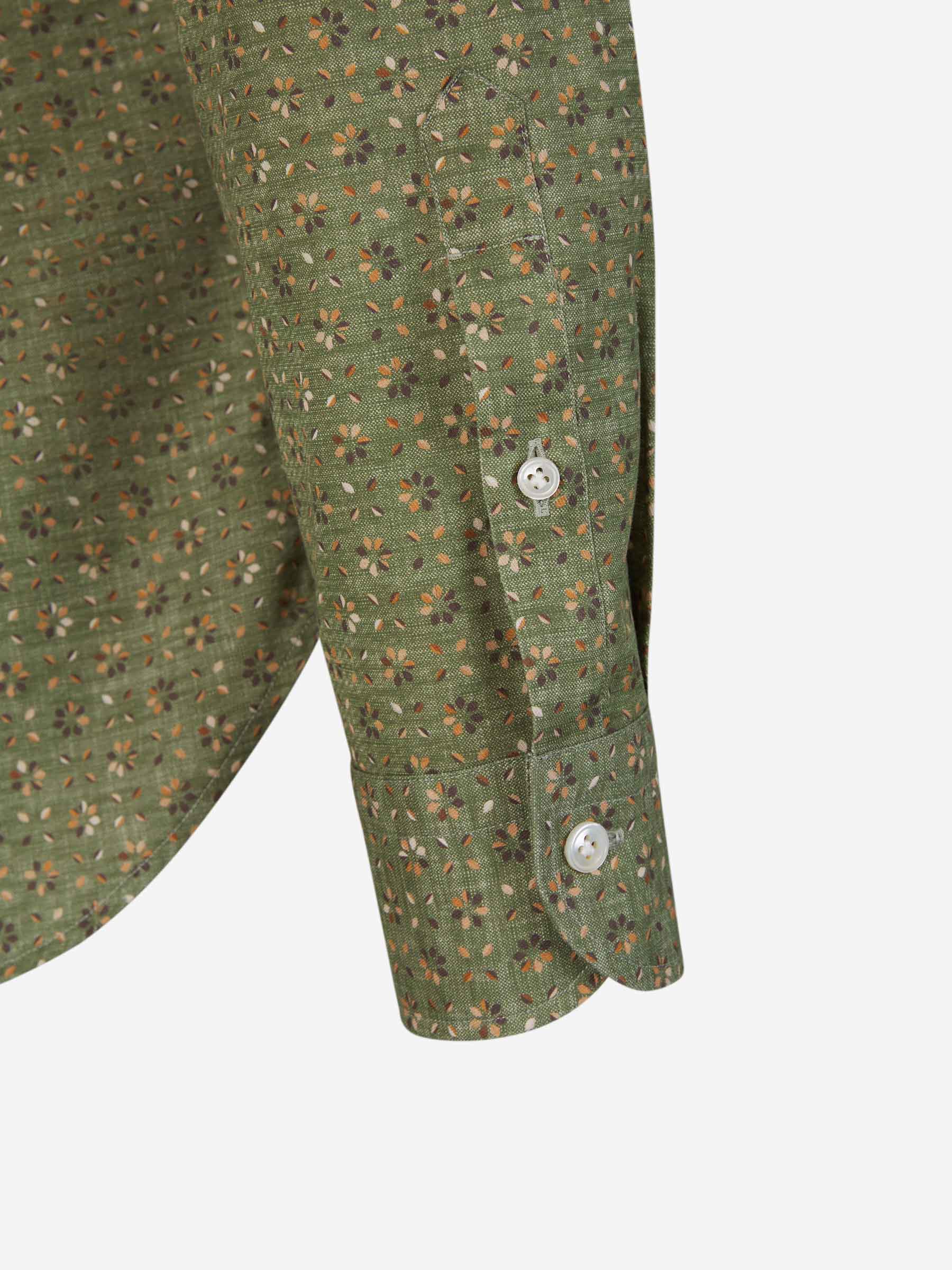 Outlet online Vincenzo di Ruggiero Hombre Camisa Algodón Estampada color Verde Oscuro sku 531-006088 01 - Foto 4