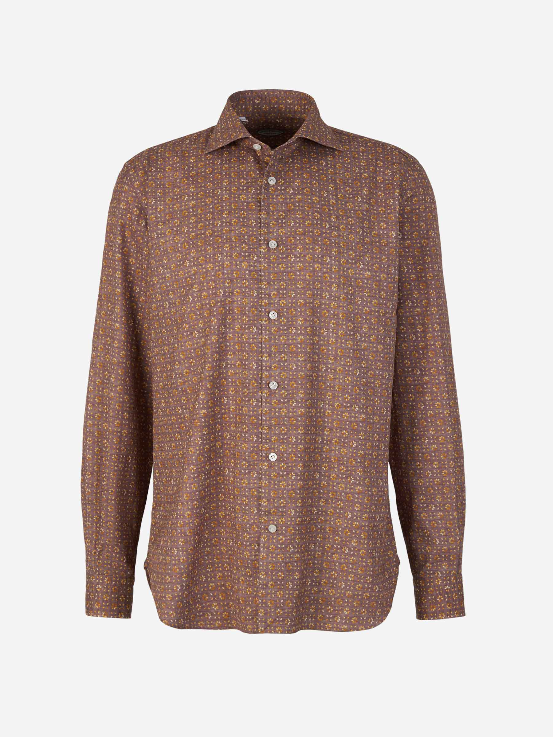 Outlet online Vincenzo di Ruggiero Hombre Camisa Algodón Estampada color Verde Oscuro sku 531-006088 01 - Foto 5