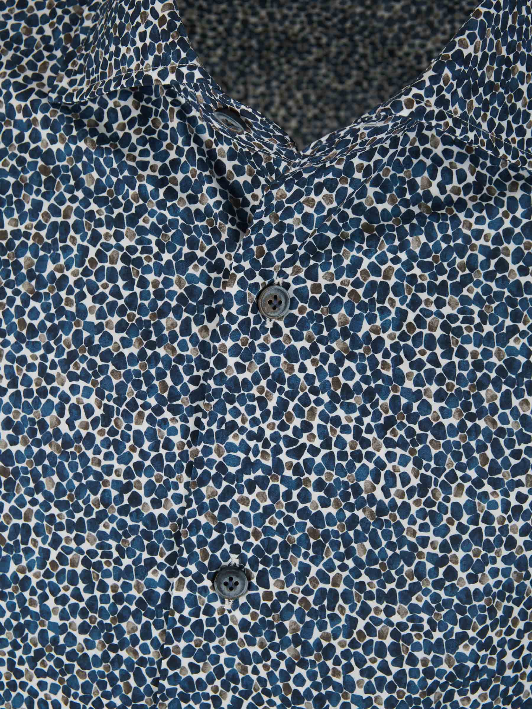 Outlet online Santa Eulalia Hombre Camisa Algodon Estampada color Azul Noche sku 531-006095 01 - Foto 3