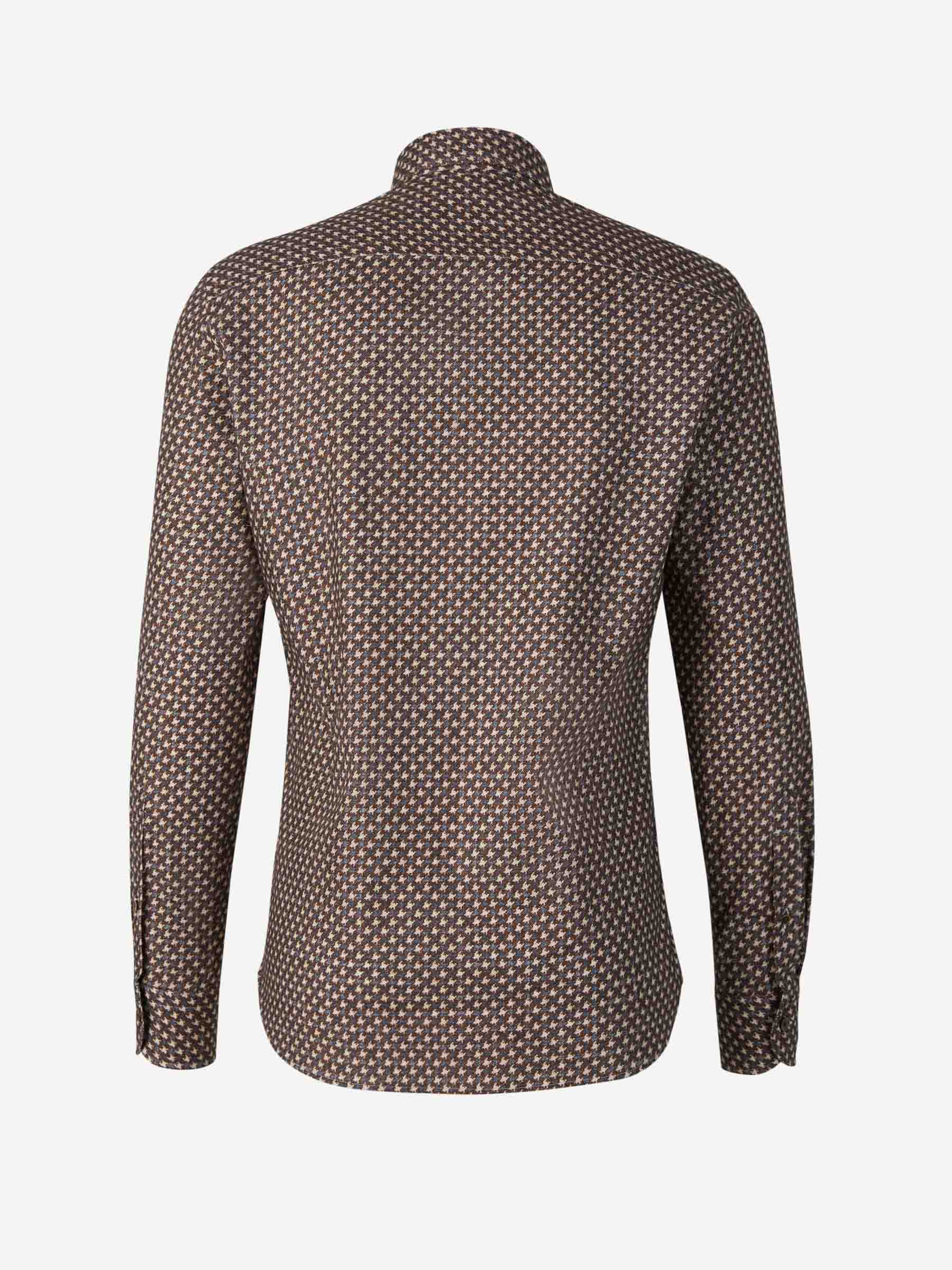 Outlet online Santa Eulalia Hombre Camisa Algodón Pata de Gallo color Marron sku 531-006111 01 - Foto 2