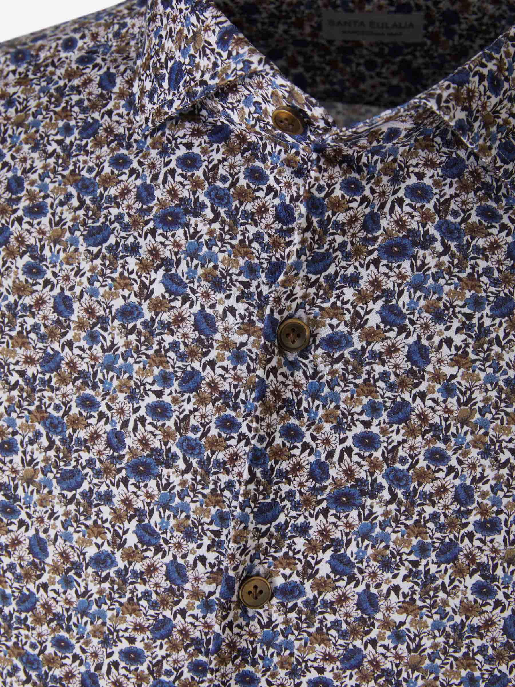 Outlet online Santa Eulalia Hombre Camisa Motivo Floral color Azul Cobalto sku 531-006113 01 - Foto 3