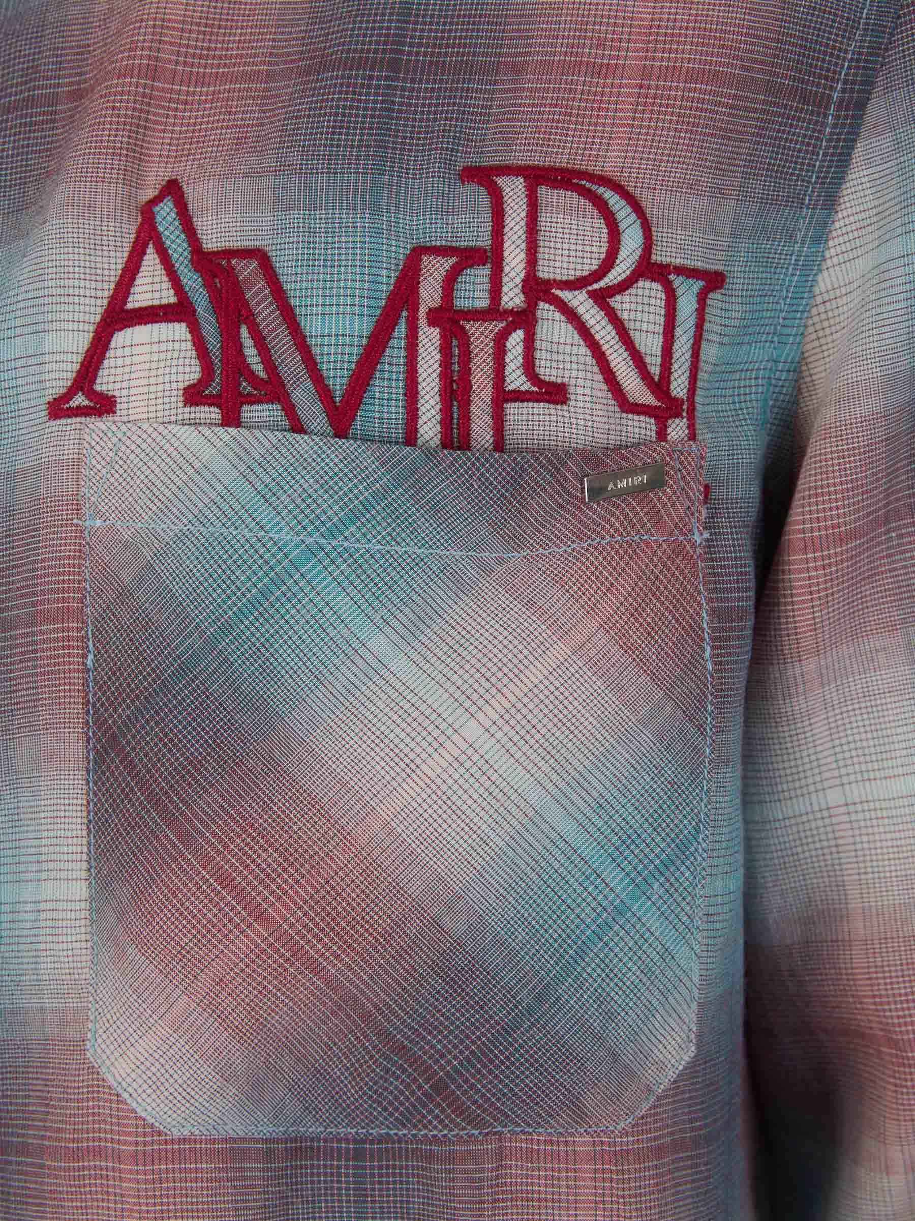 Outlet online Amiri Hombre Camisa Logo Cuadros color Burdeos sku 531-006116 01 - Foto 4